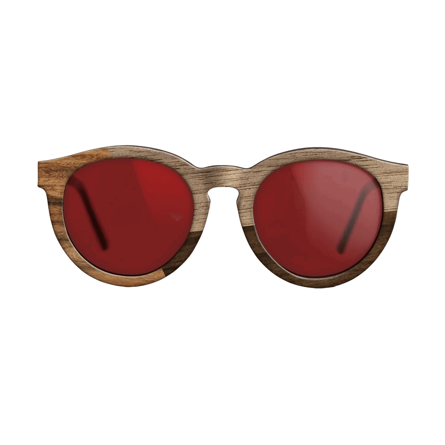 Fumed Oak,Walnut: Straight Grain,Santos Rosewood Dark,Ziricote Dark Quartered: Angle Cut - The Rebel - Round - 1223 - SIRIS wood optic