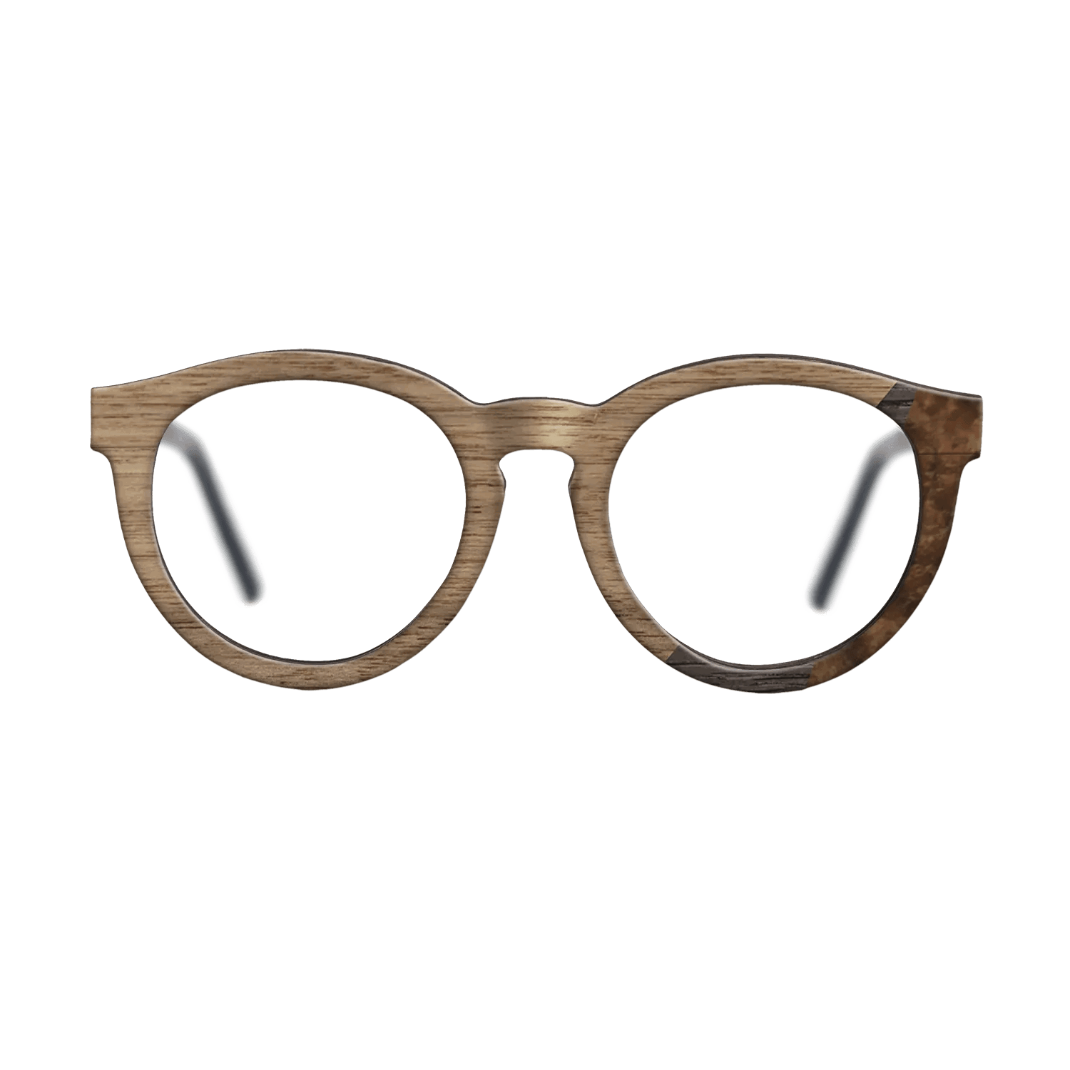 Fumed Oak,Walnut: Straight Grain,Walnut Burl: Angle Cut - The Rebel - Round - SIRIS wood optic