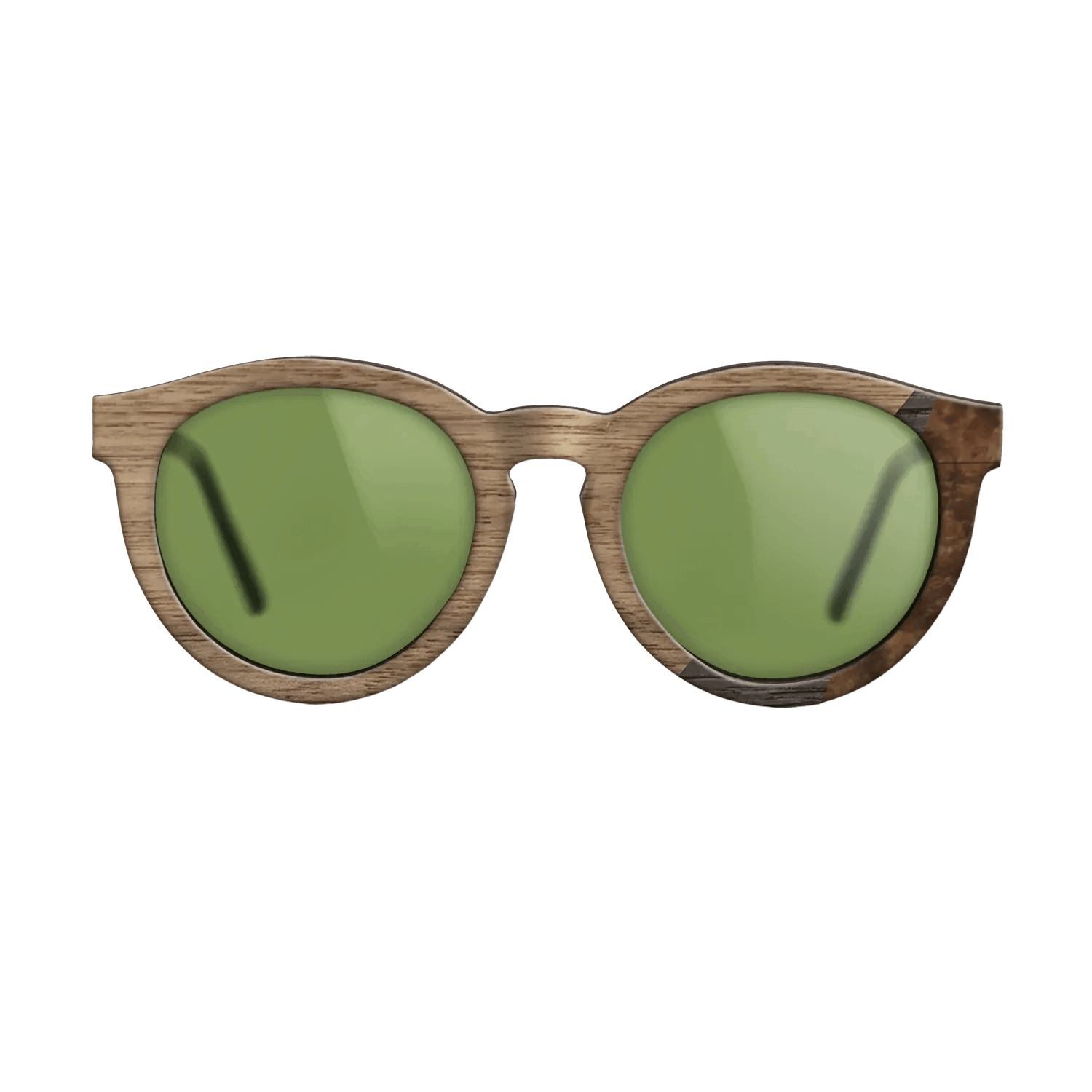 Fumed Oak,Walnut: Straight Grain,Walnut Burl: Angle Cut - The Rebel - Round - SIRIS wood optic