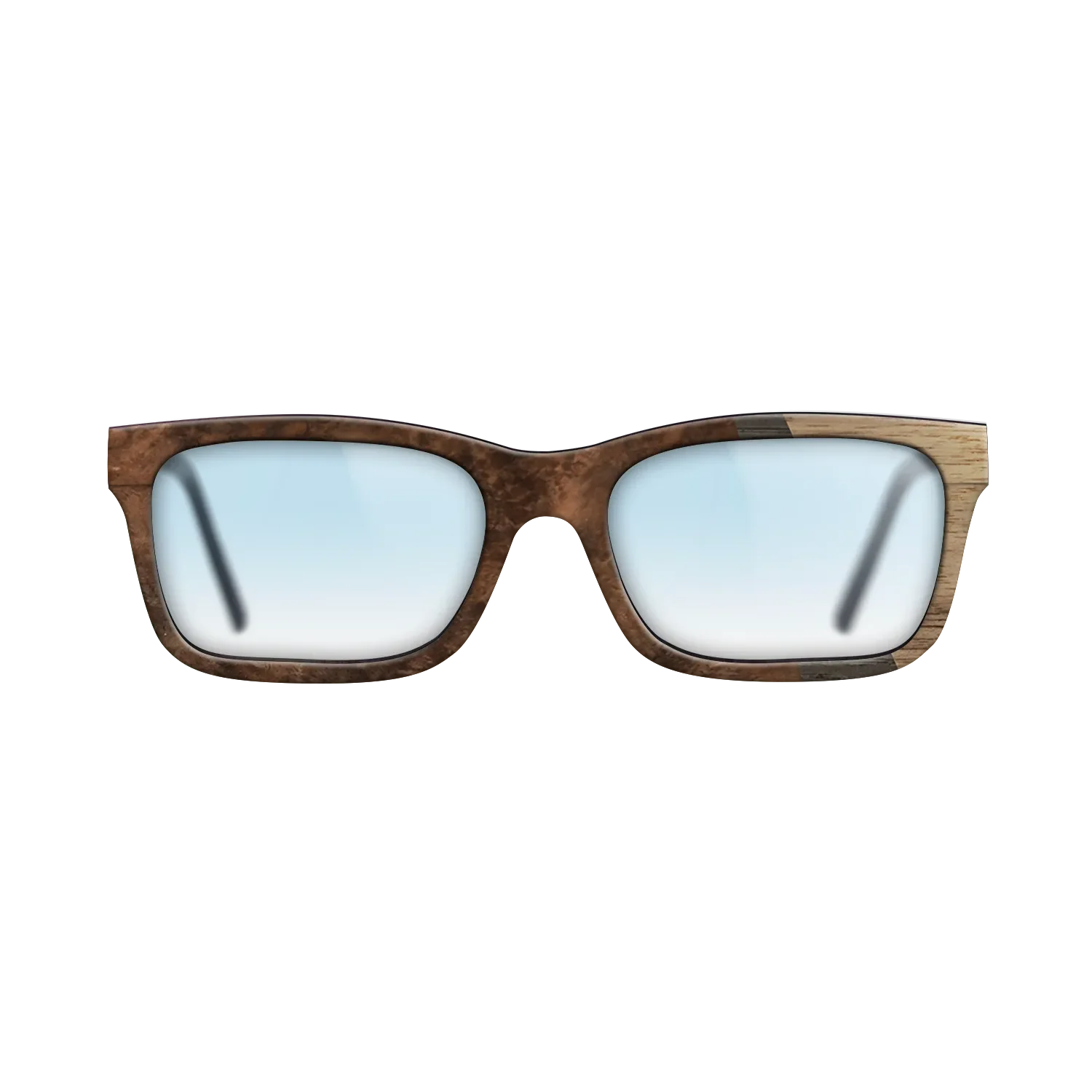 Fumed Oak,Walnut: Straight Grain,Walnut Burl: Angle Cut - The Sage - Rectangle - 1804 - SIRIS wood optic