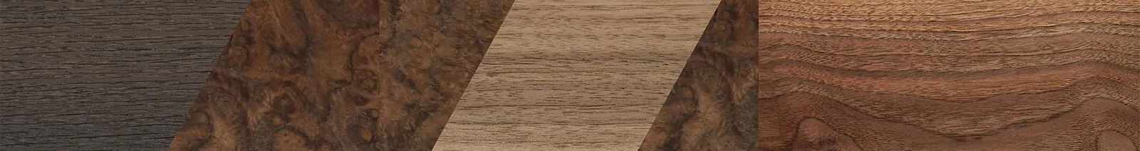 Fumed Oak,Walnut: Straight Grain,Walnut Claro Light,Walnut Burl: Angle Cut - The Hero - Square - 1351 - SIRIS wood optic