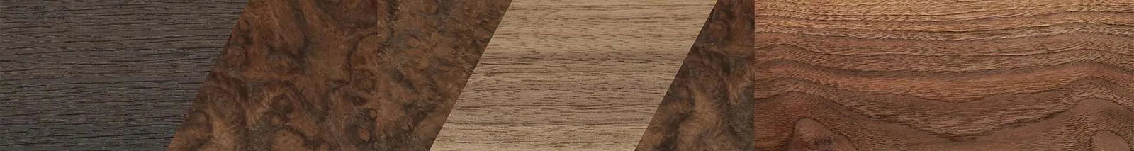 Fumed Oak,Walnut: Straight Grain,Walnut Claro Light,Walnut Burl: Angle Cut - The Rebel - Round - 1351 - SIRIS wood optic