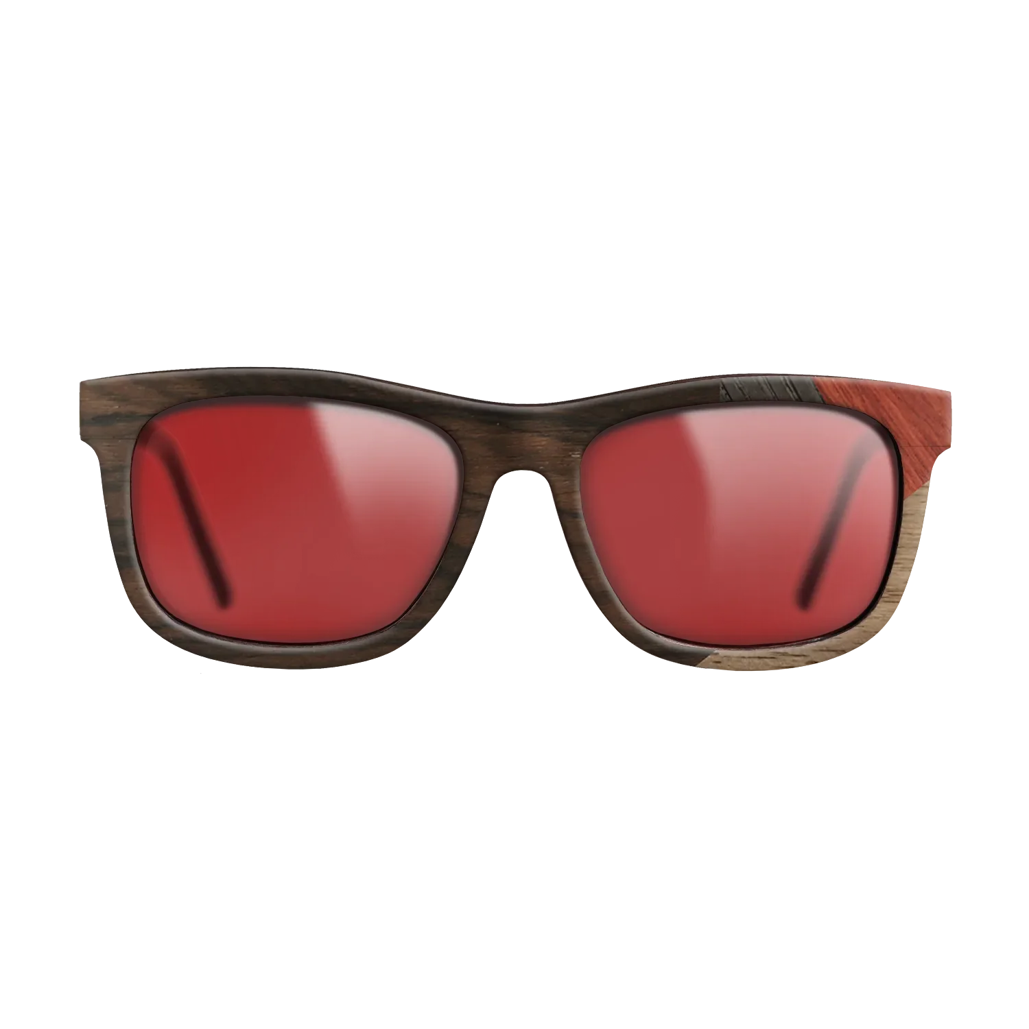 Fumed Oak,Walnut: Straight Grain,Ziricote Dark Quartered,Poplar Dyed: Red: Mosaic - The Hero - Square - 729 - SIRIS wood optic