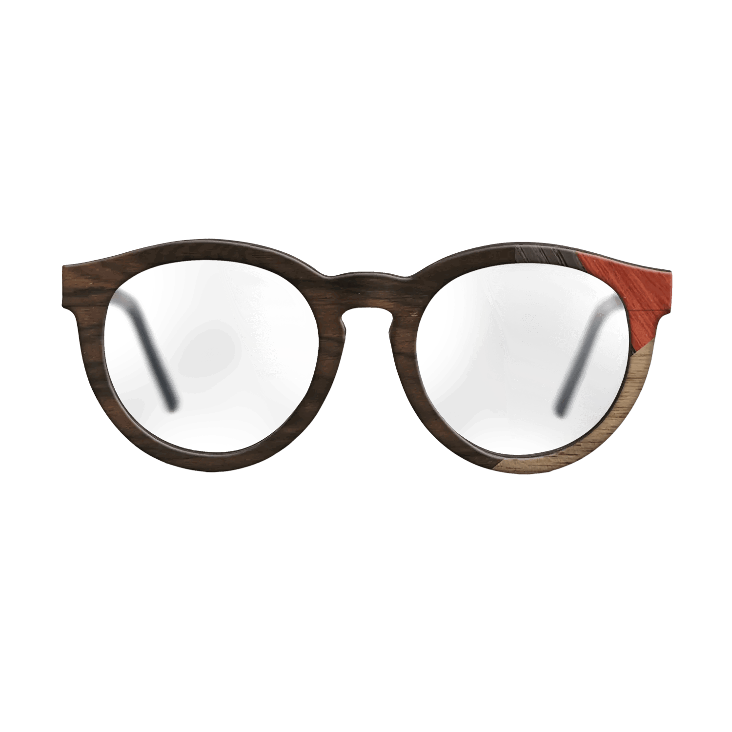 Fumed Oak,Walnut: Straight Grain,Ziricote Dark Quartered,Poplar Dyed: Red: Mosaic - The Rebel - Round - 729 - SIRIS wood optic