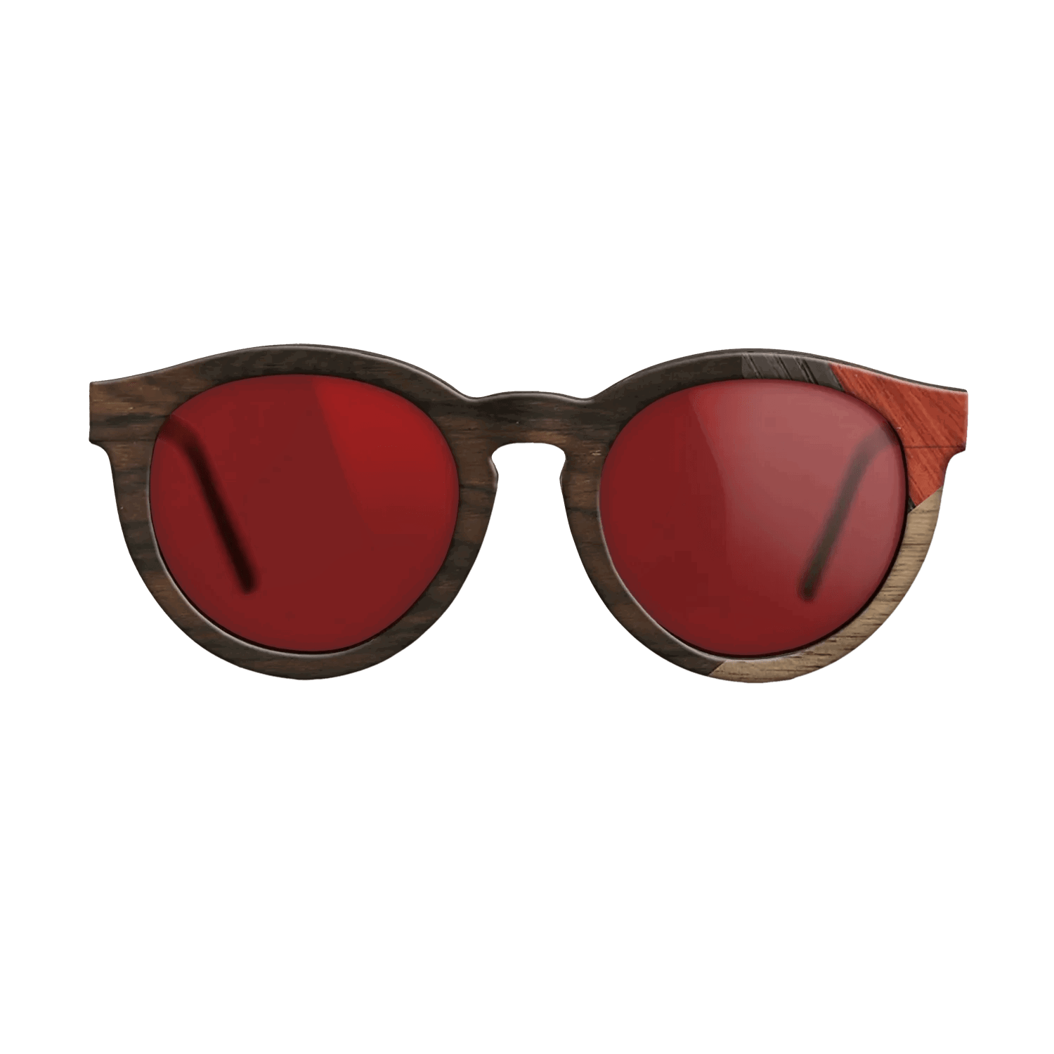 Fumed Oak,Walnut: Straight Grain,Ziricote Dark Quartered,Poplar Dyed: Red: Mosaic - The Rebel - Round - 729 - SIRIS wood optic