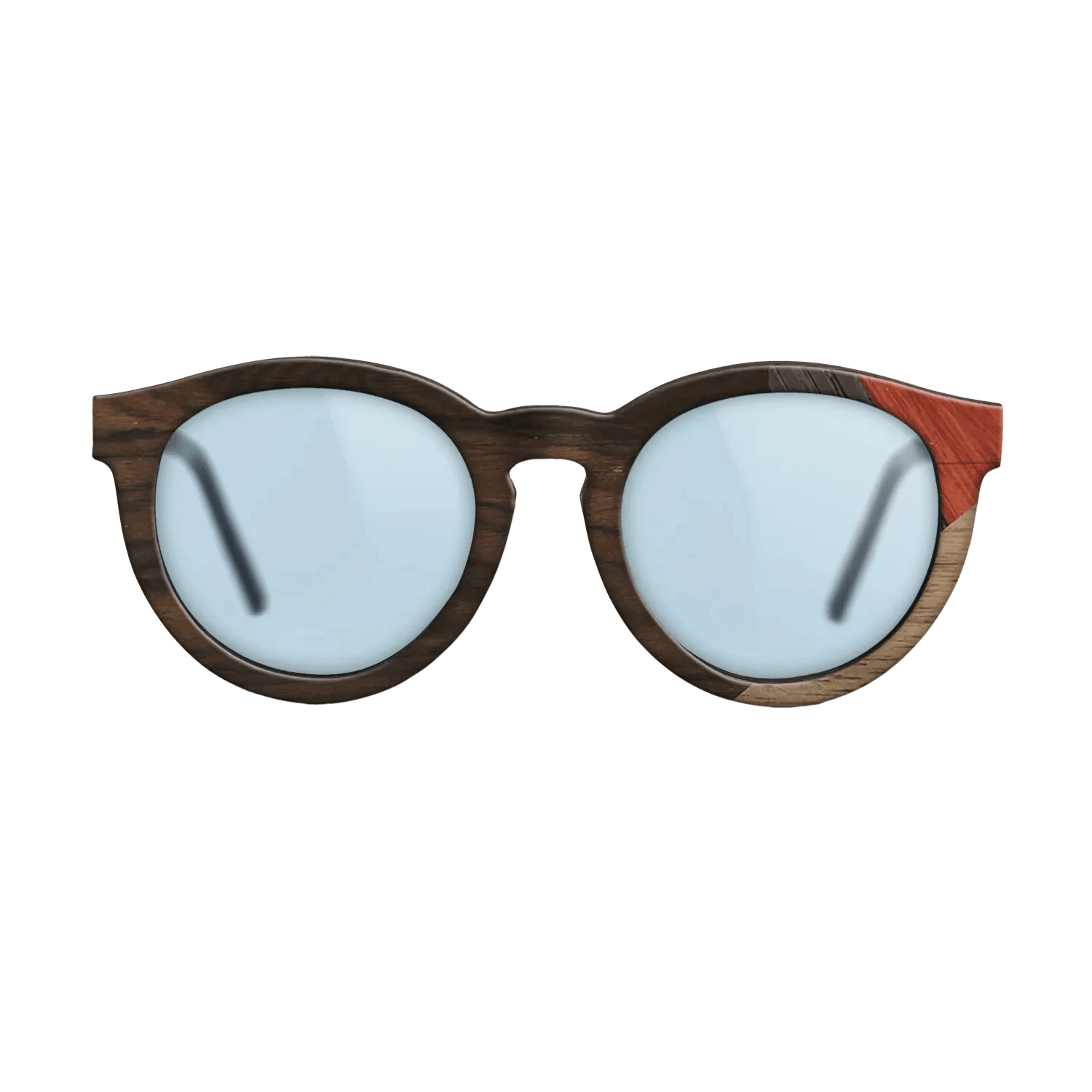 Fumed Oak,Walnut: Straight Grain,Ziricote Dark Quartered,Poplar Dyed: Red: Mosaic - The Rebel - Round - 729 - SIRIS wood optic