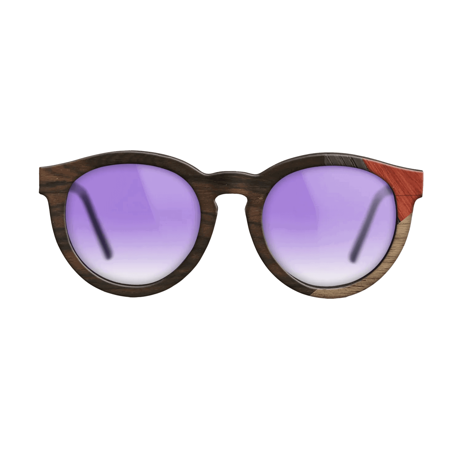 Fumed Oak,Walnut: Straight Grain,Ziricote Dark Quartered,Poplar Dyed: Red: Mosaic - The Rebel - Round - 729 - SIRIS wood optic