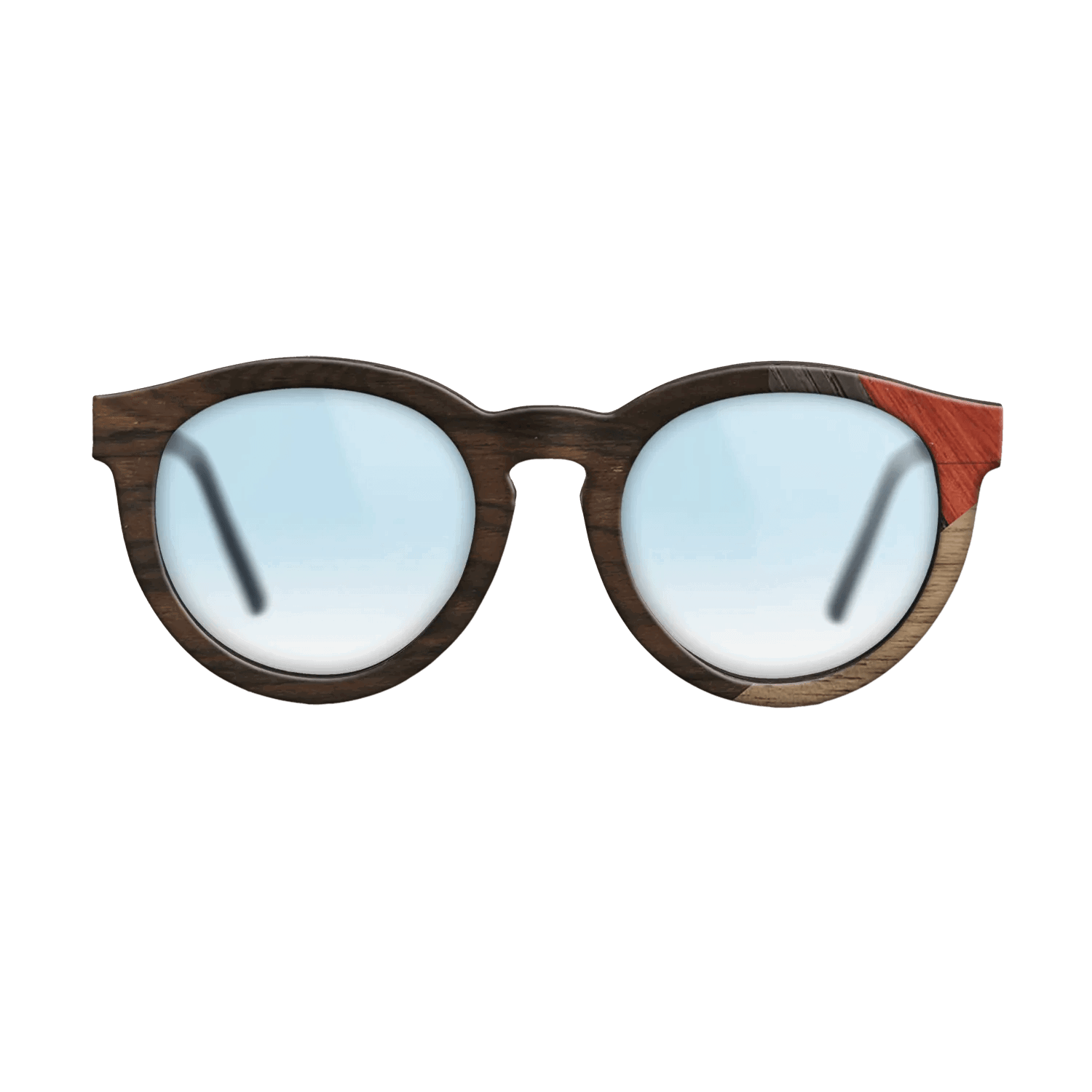 Fumed Oak,Walnut: Straight Grain,Ziricote Dark Quartered,Poplar Dyed: Red: Mosaic - The Rebel - Round - 729 - SIRIS wood optic