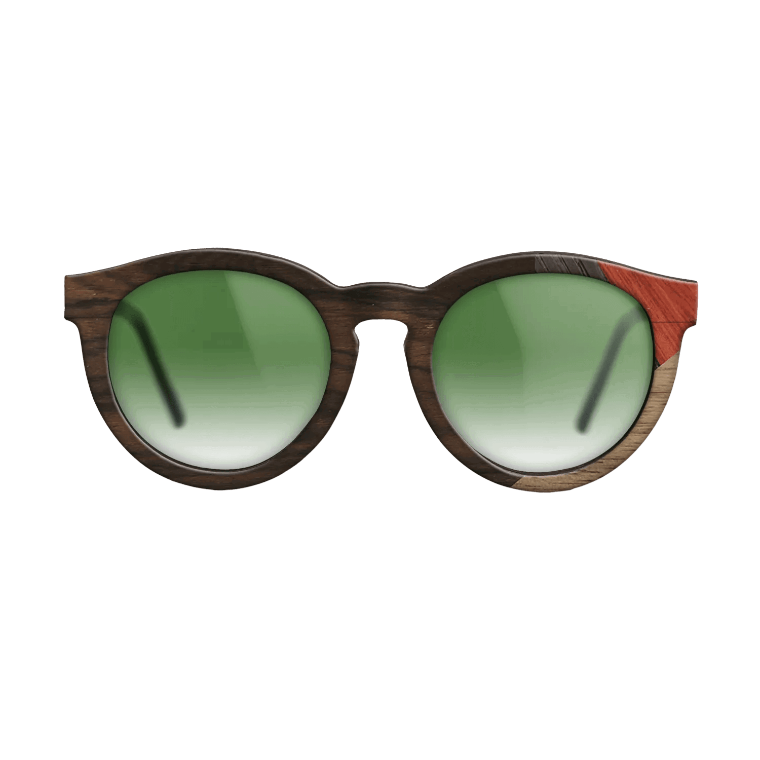 Fumed Oak,Walnut: Straight Grain,Ziricote Dark Quartered,Poplar Dyed: Red: Mosaic - The Rebel - Round - 729 - SIRIS wood optic