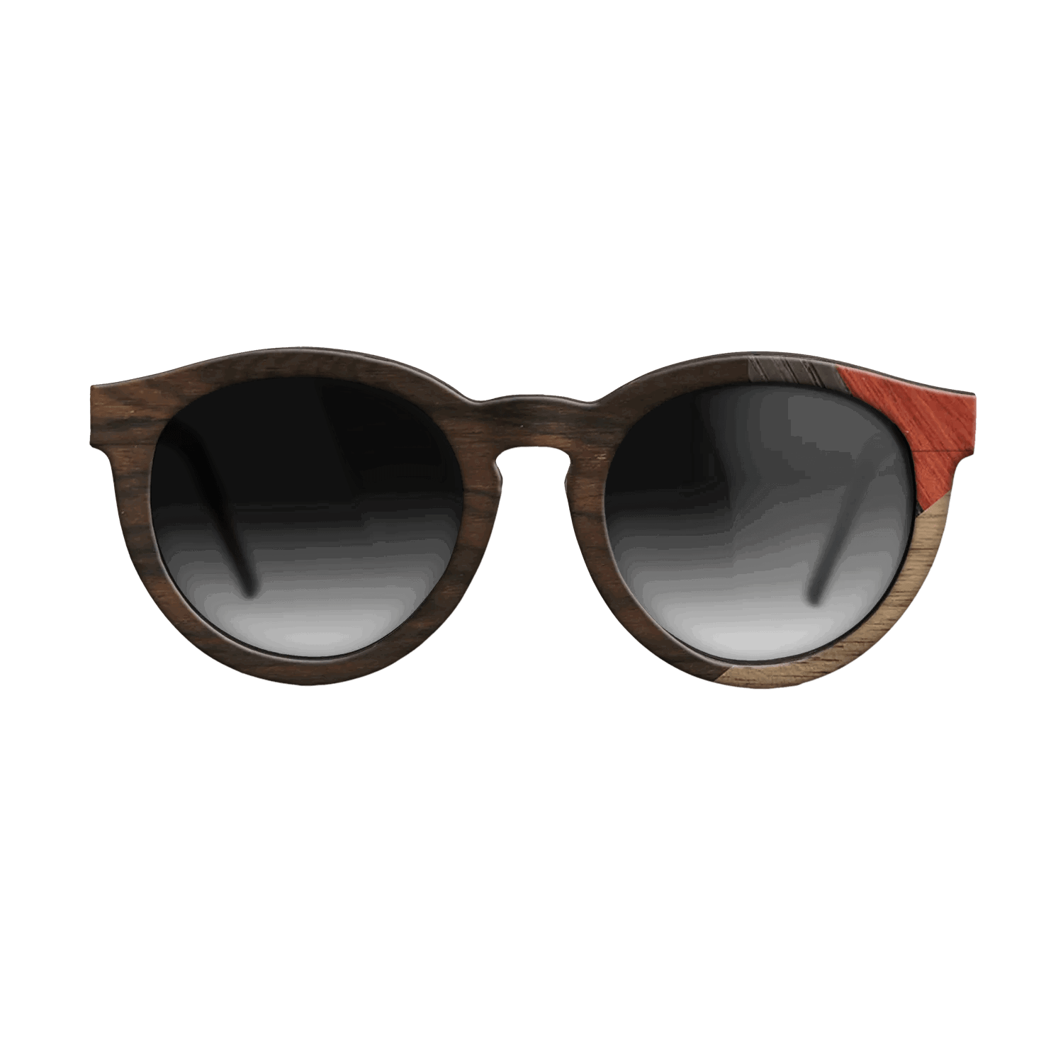 Fumed Oak,Walnut: Straight Grain,Ziricote Dark Quartered,Poplar Dyed: Red: Mosaic - The Rebel - Round - 729 - SIRIS wood optic