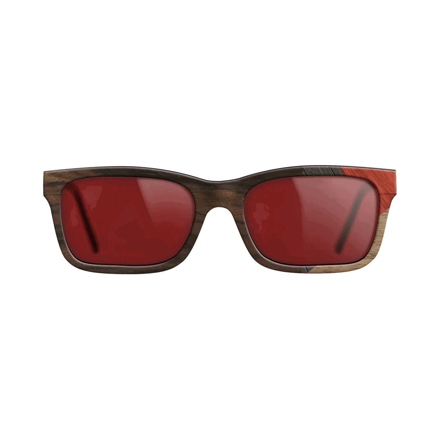 Fumed Oak,Walnut: Straight Grain,Ziricote Dark Quartered,Poplar Dyed: Red: Mosaic - The Sage - Rectangle - 729 - SIRIS wood optic