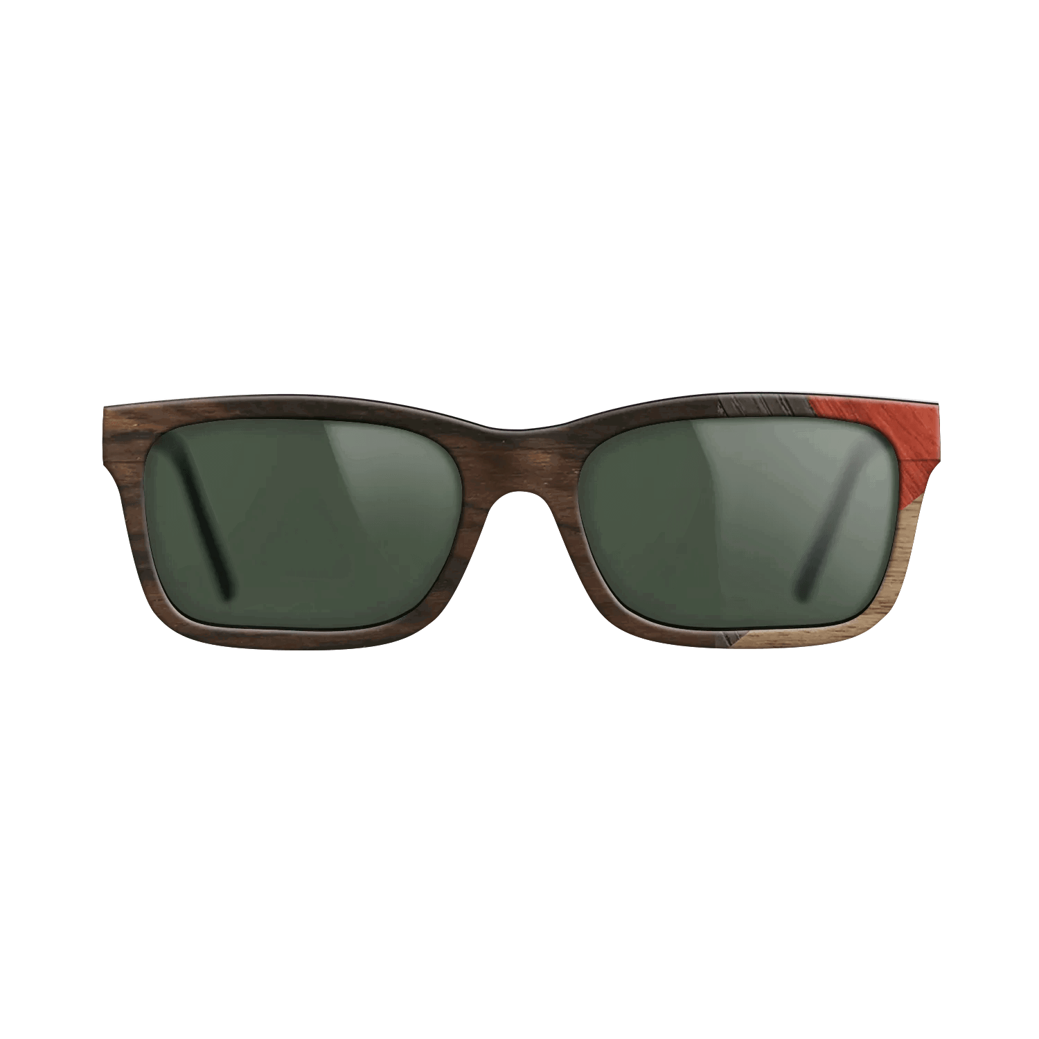 Fumed Oak,Walnut: Straight Grain,Ziricote Dark Quartered,Poplar Dyed: Red: Mosaic - The Sage - Rectangle - 729 - SIRIS wood optic