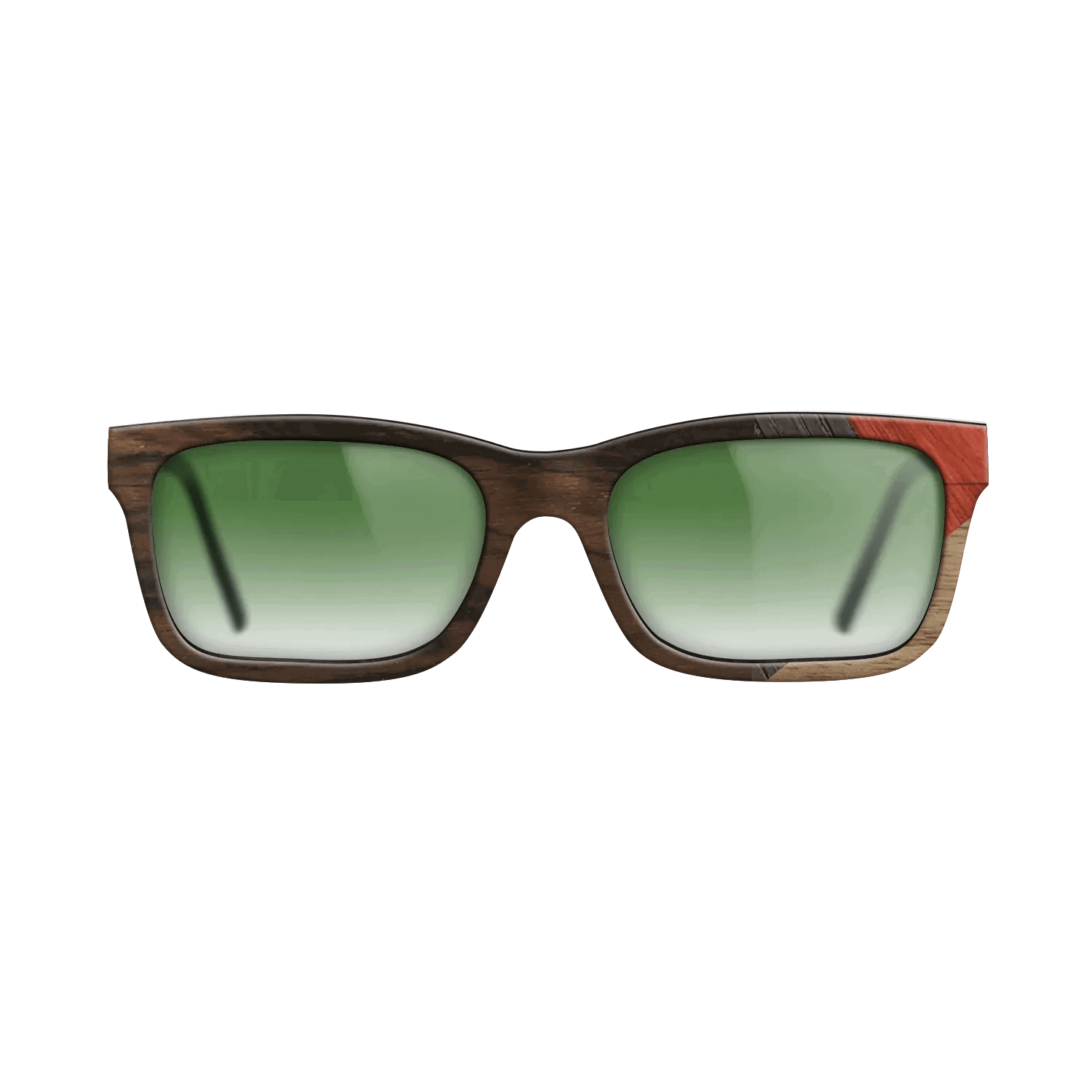 Fumed Oak,Walnut: Straight Grain,Ziricote Dark Quartered,Poplar Dyed: Red: Mosaic - The Sage - Rectangle - 729 - SIRIS wood optic