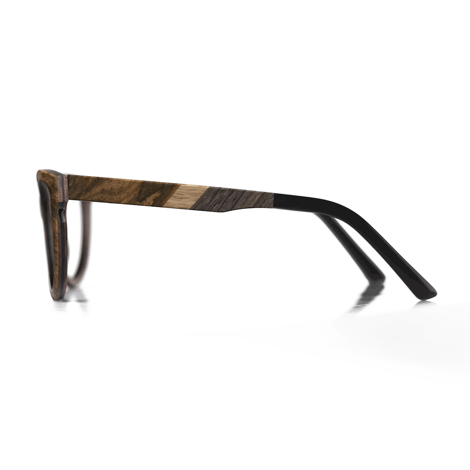 Fumed Oak,Walnut: Straight Grain,Ziricote Dark Quartered,Santos Rosewood Dark: Angle Cut - The Hero - Square - 1416 - SIRIS wood optic