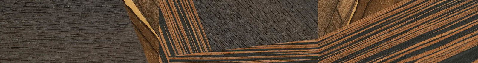 Fumed Oak,Ziricote Dark Quartered,Italian Ebony: Angle Cut - The Hero - Square - 1552 - SIRIS wood optic