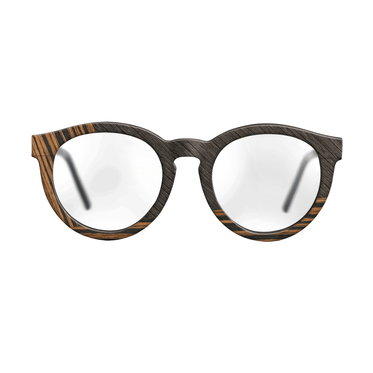 Fumed Oak,Ziricote Dark Quartered,Italian Ebony: Angle Cut - The Rebel - Round - 1552 - SIRIS wood optic