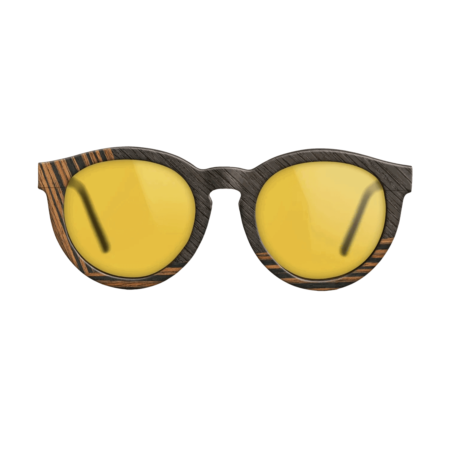 Fumed Oak,Ziricote Dark Quartered,Italian Ebony: Angle Cut - The Rebel - Round - 1552 - SIRIS wood optic