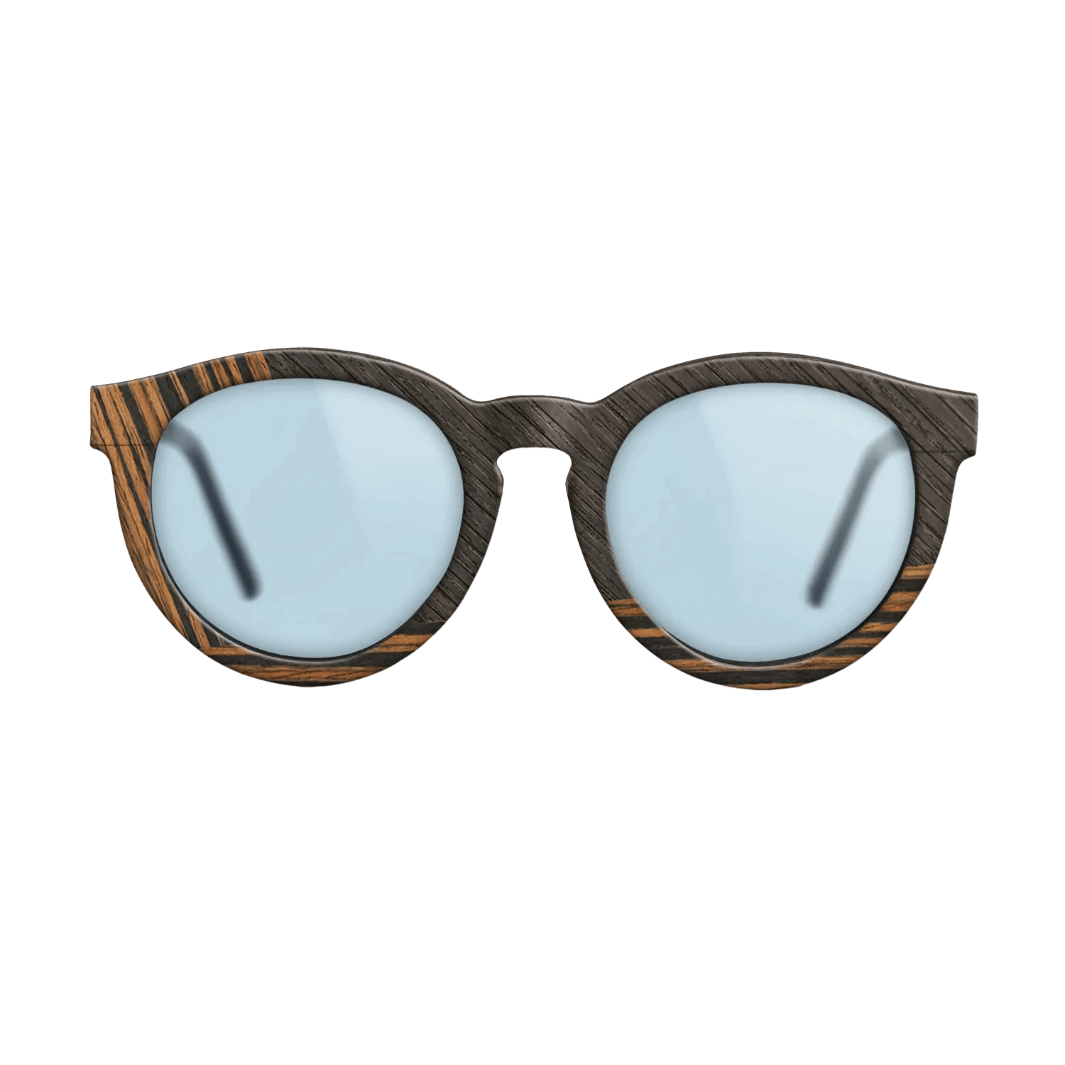 Fumed Oak,Ziricote Dark Quartered,Italian Ebony: Angle Cut - The Rebel - Round - 1552 - SIRIS wood optic