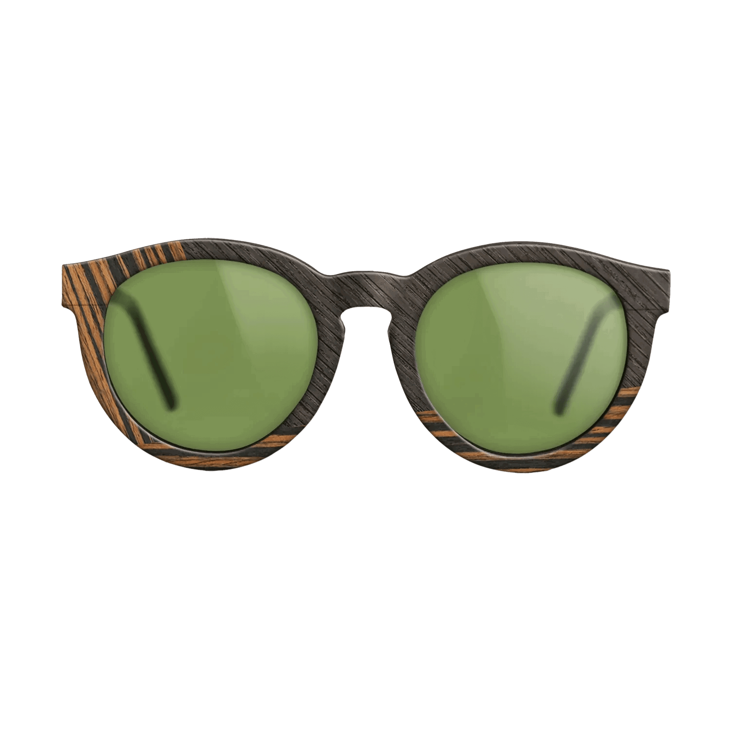 Fumed Oak,Ziricote Dark Quartered,Italian Ebony: Angle Cut - The Rebel - Round - 1552 - SIRIS wood optic