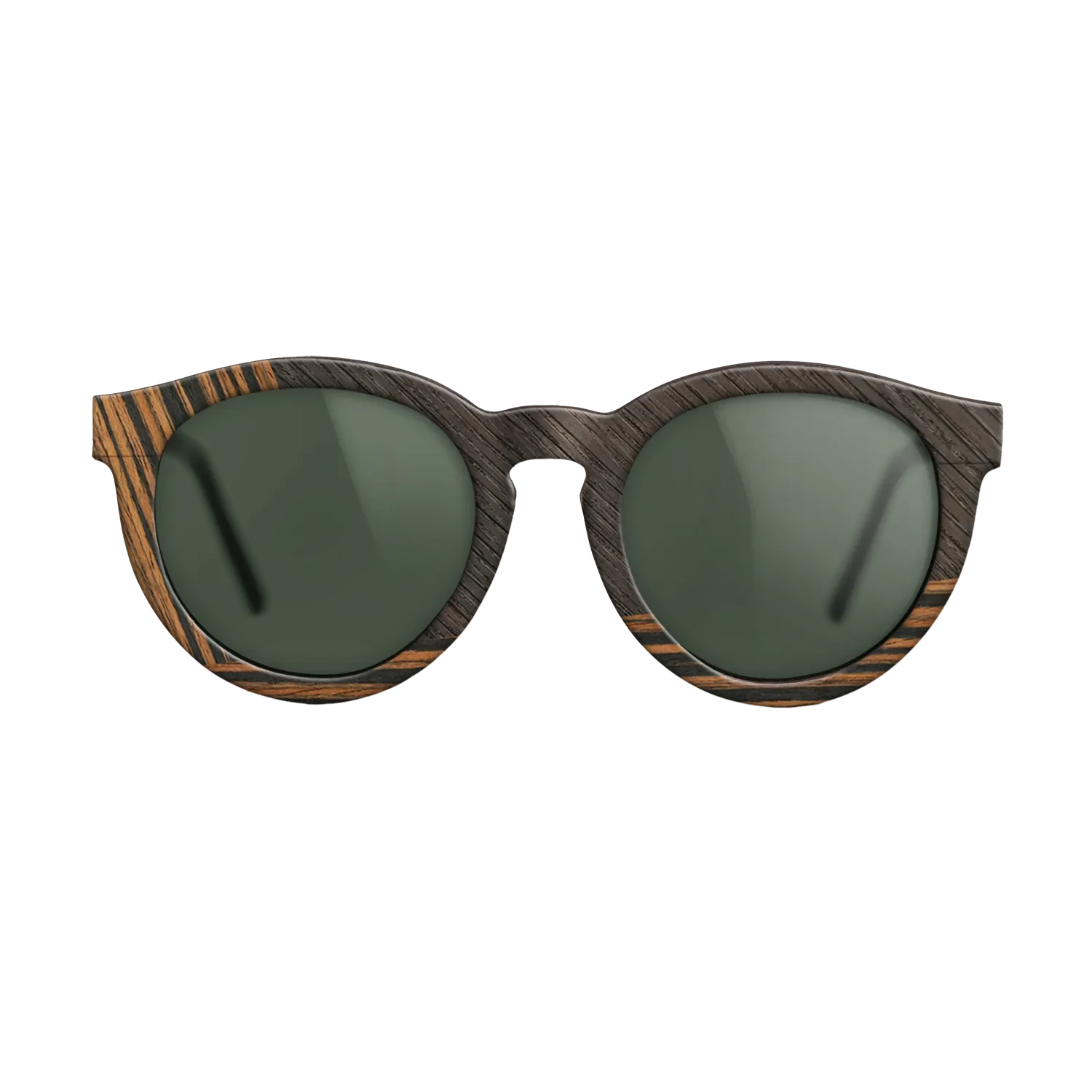 Fumed Oak,Ziricote Dark Quartered,Italian Ebony: Angle Cut - The Rebel - Round - 1552 - SIRIS wood optic