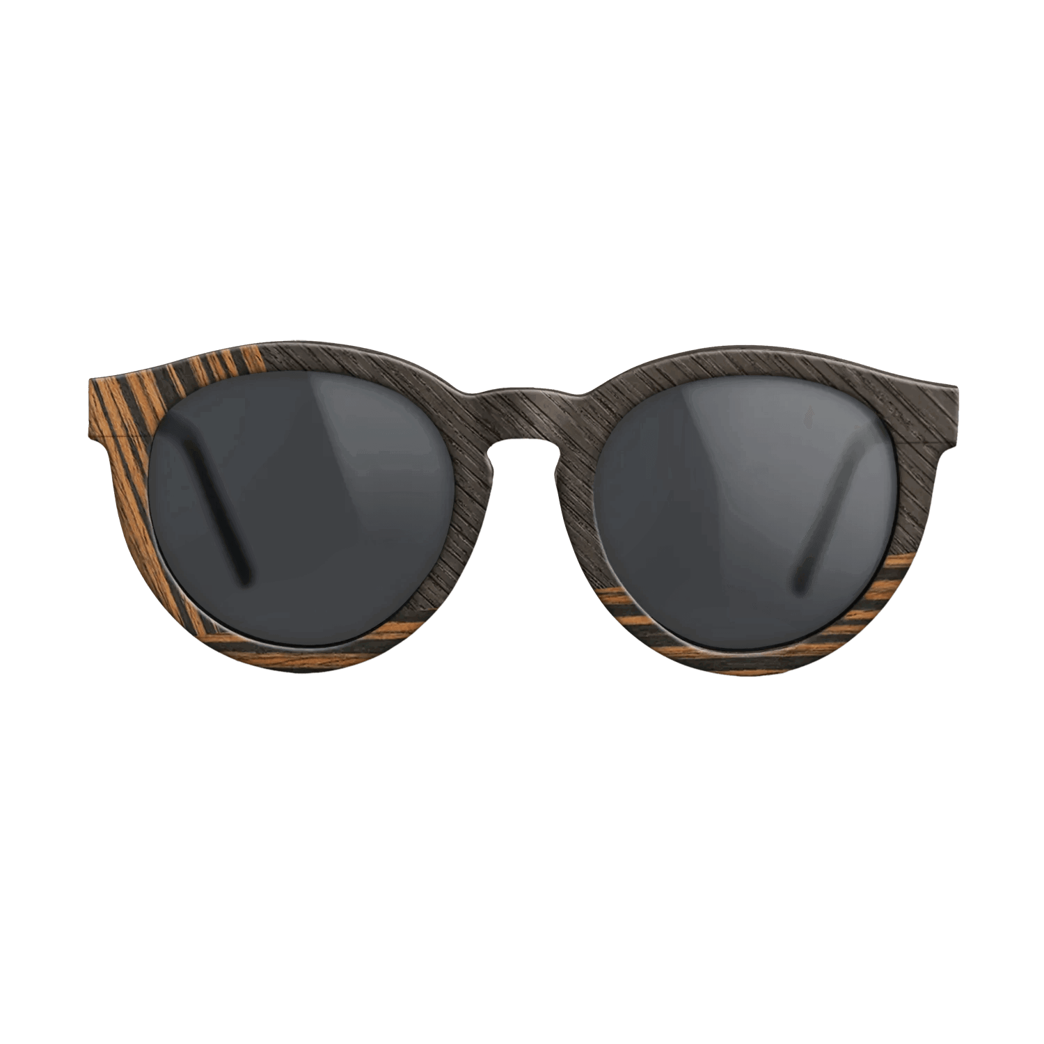 Fumed Oak,Ziricote Dark Quartered,Italian Ebony: Angle Cut - The Rebel - Round - 1552 - SIRIS wood optic