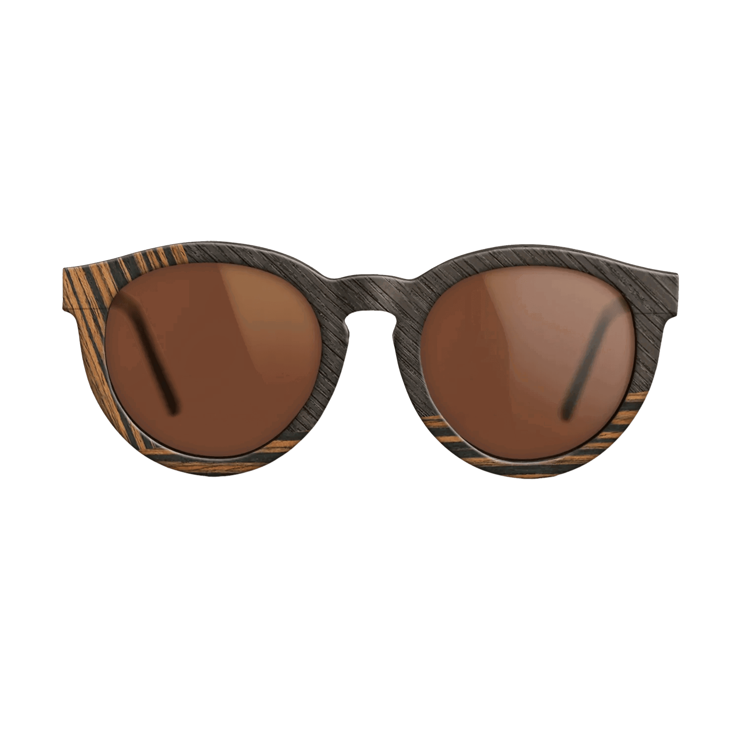 Fumed Oak,Ziricote Dark Quartered,Italian Ebony: Angle Cut - The Rebel - Round - 1552 - SIRIS wood optic