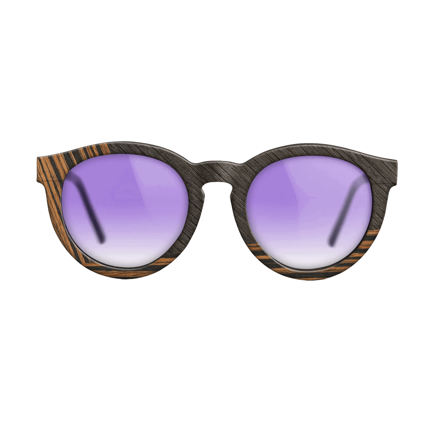 Fumed Oak,Ziricote Dark Quartered,Italian Ebony: Angle Cut - The Rebel - Round - 1552 - SIRIS wood optic