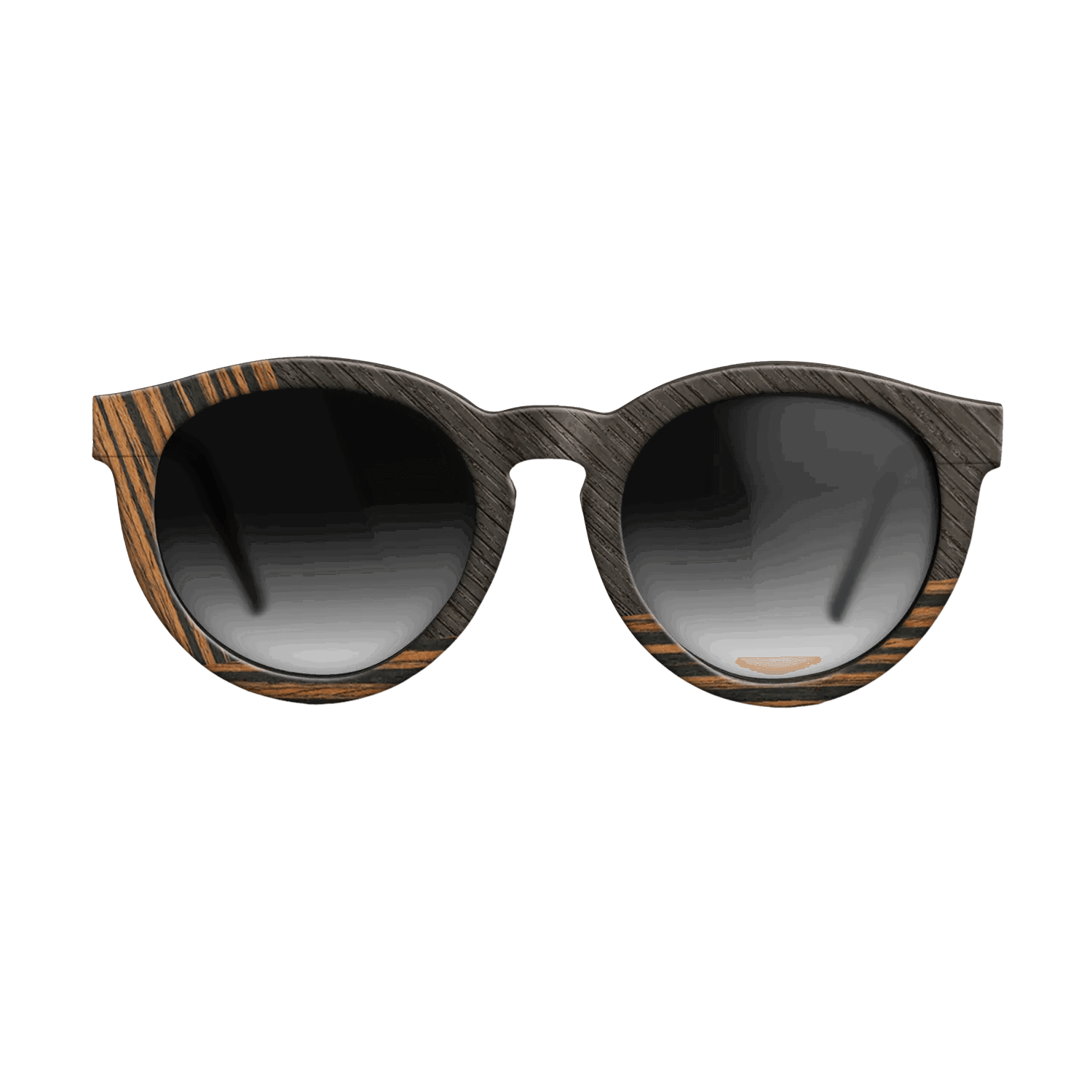 Fumed Oak,Ziricote Dark Quartered,Italian Ebony: Angle Cut - The Rebel - Round - 1552 - SIRIS wood optic