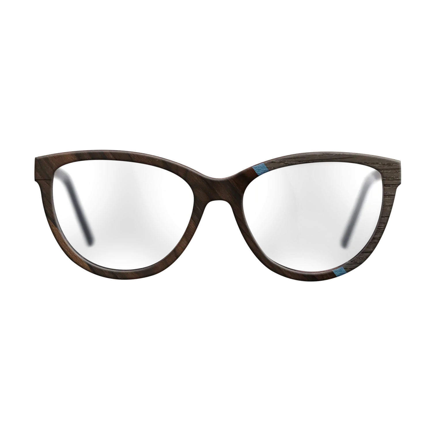 Fumed Oak,Ziricote Dark Quartered,Poplar Dyed: Blue Denim,Royal White Ebony: Angle Cut - The Maiden - Cat - 740 - SIRIS wood optic