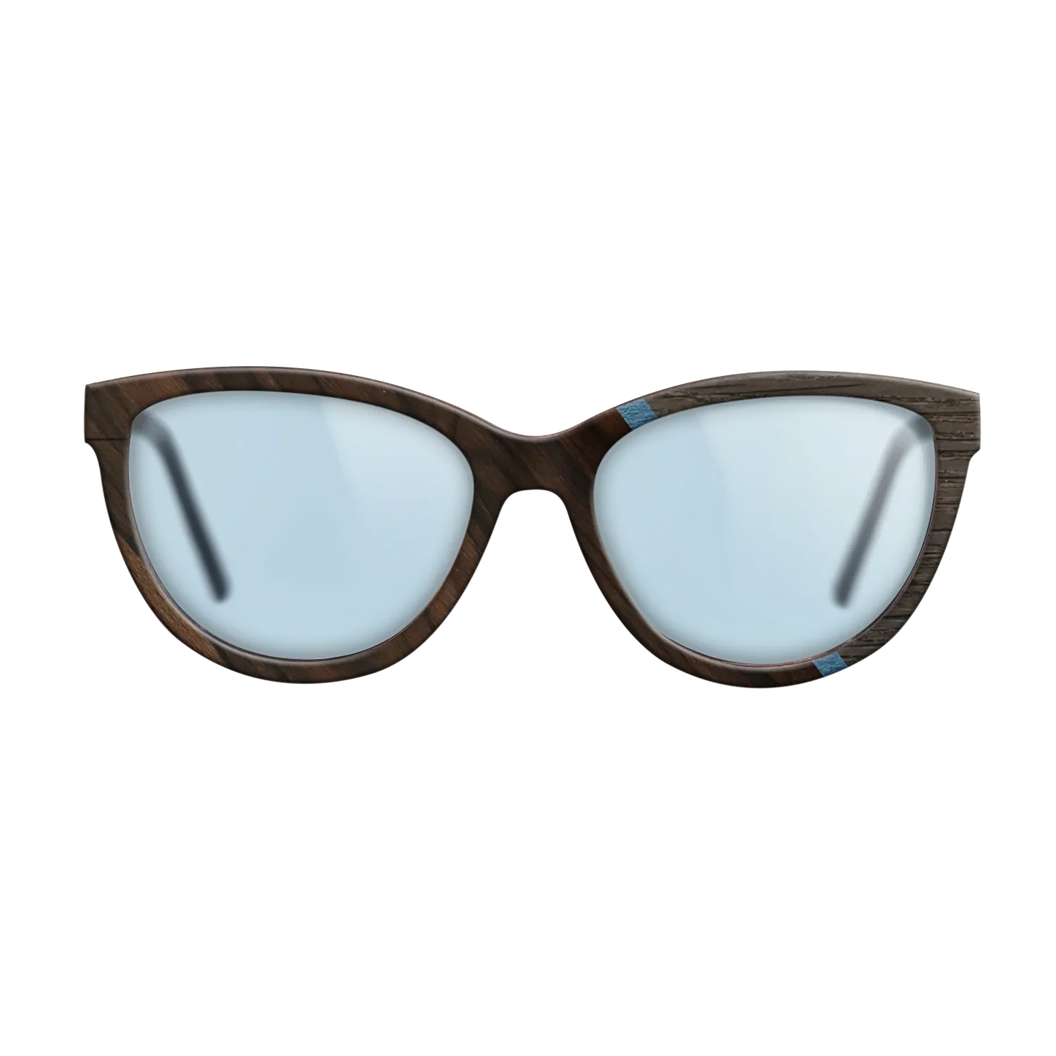 Fumed Oak,Ziricote Dark Quartered,Poplar Dyed: Blue Denim,Royal White Ebony: Angle Cut - The Maiden - Cat - 740 - SIRIS wood optic