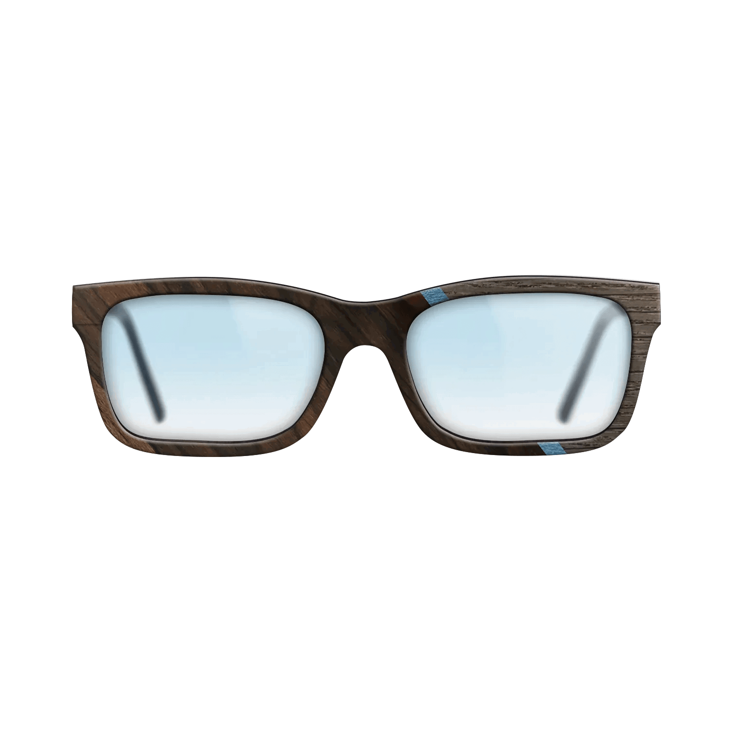 Fumed Oak,Ziricote Dark Quartered,Poplar Dyed: Blue Denim,Royal White Ebony: Angle Cut - The Sage - Rectangle - 740 - SIRIS wood optic