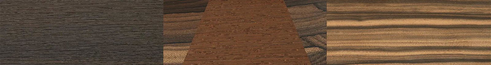 Fumed Oak,Ziricote Light Quartered,Louro Preto,Wenge: Angle Cut - The Sage - Rectangle - 1210 - SIRIS wood optic