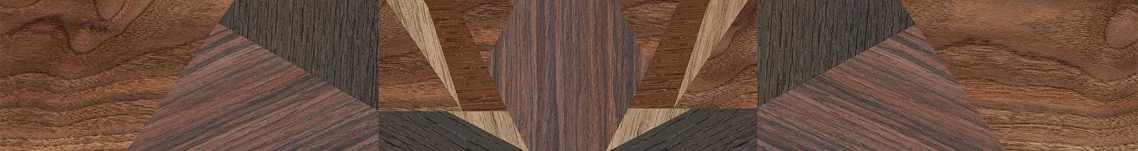Fumed Oak,Ziricote Light Quartered,Walnut: Straight Grain,Walnut Claro Light: Recursive - The Hero - Square - 1491 - SIRIS wood optic