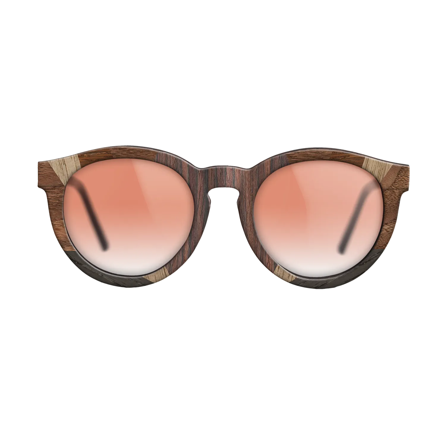 Fumed Oak,Ziricote Light Quartered,Walnut: Straight Grain,Walnut Claro Light: Recursive - The Rebel - Round - 1491 - SIRIS wood optic