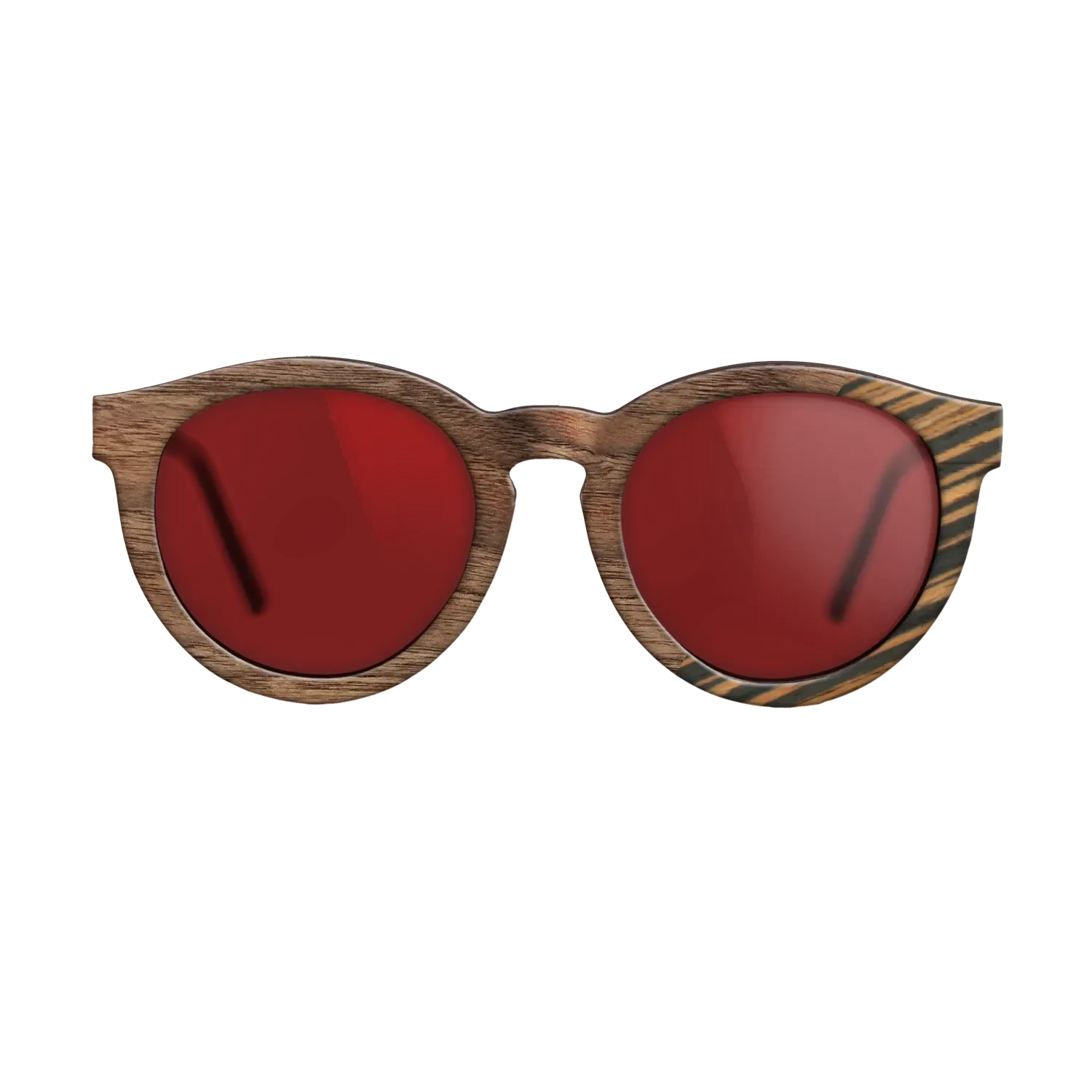 Walnut Claro Light,Italian Ebony: Dicut - The Rebel - Round - SIRIS wood optic