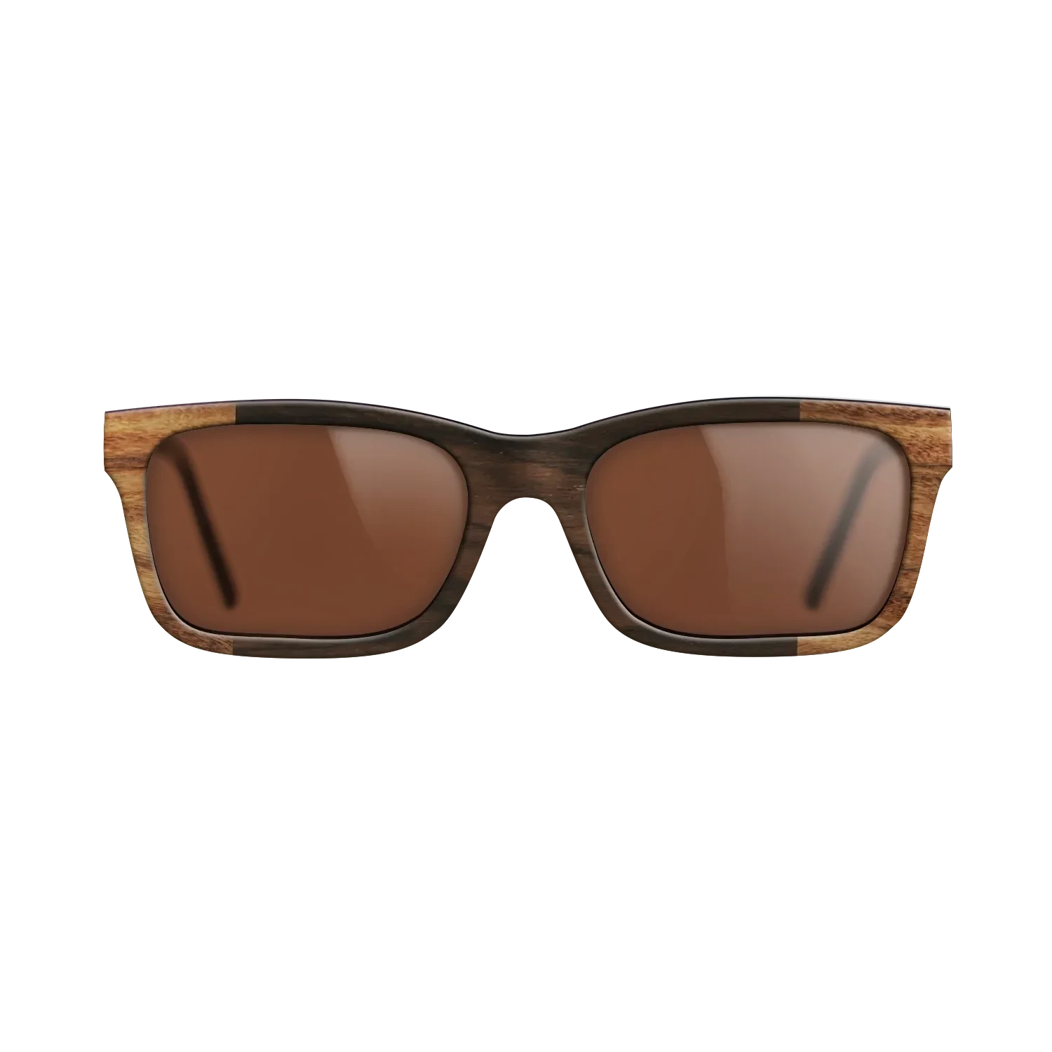 Ziricote Dark Quartered,Santos Rosewood Light: Bauhaus - The Sage - Rectangle - SIRIS wood optic