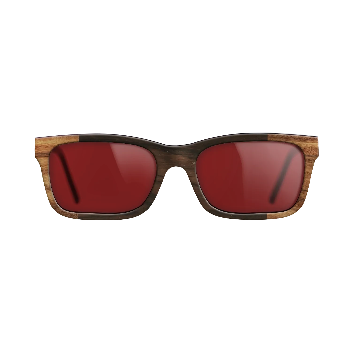 Ziricote Dark Quartered,Santos Rosewood Light: Bauhaus - The Sage - Rectangle - SIRIS wood optic