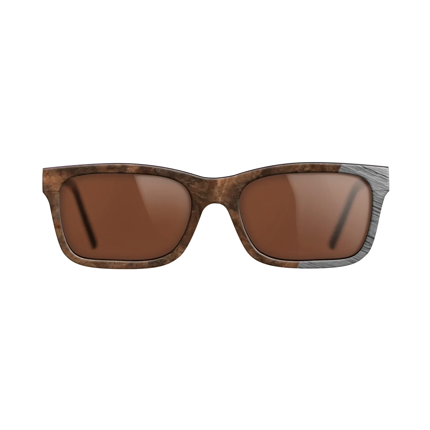 Walnut Burl,Poplar Dyed: Grey: Dicut - The Sage - Rectangle - SIRIS wood optic