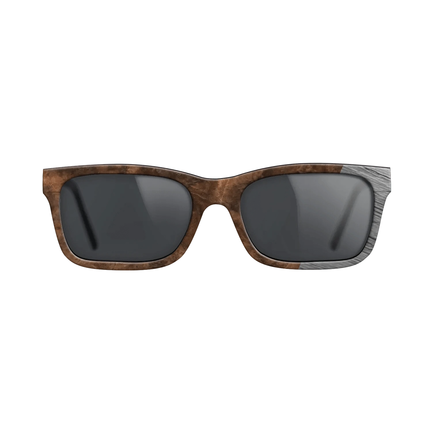 Walnut Burl,Poplar Dyed: Grey: Dicut - The Sage - Rectangle - SIRIS wood optic