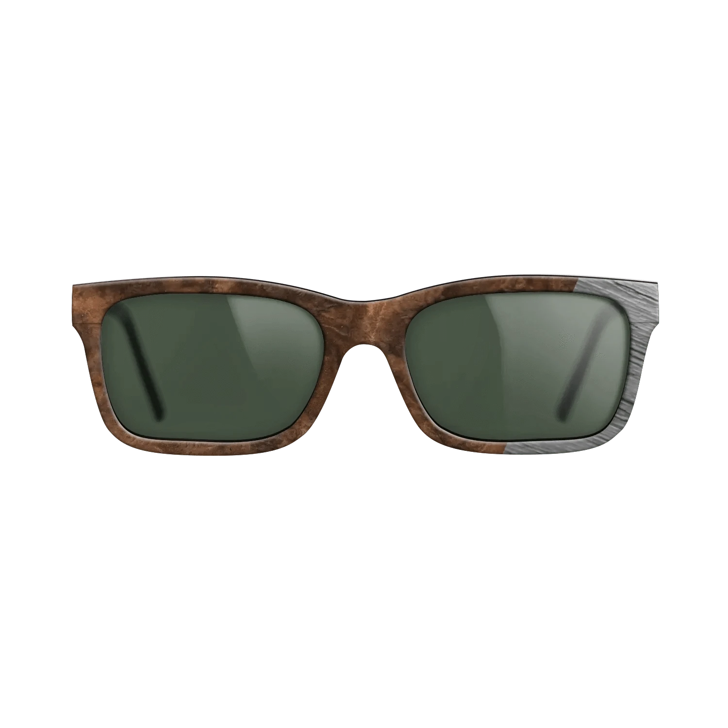 Walnut Burl,Poplar Dyed: Grey: Dicut - The Sage - Rectangle - SIRIS wood optic
