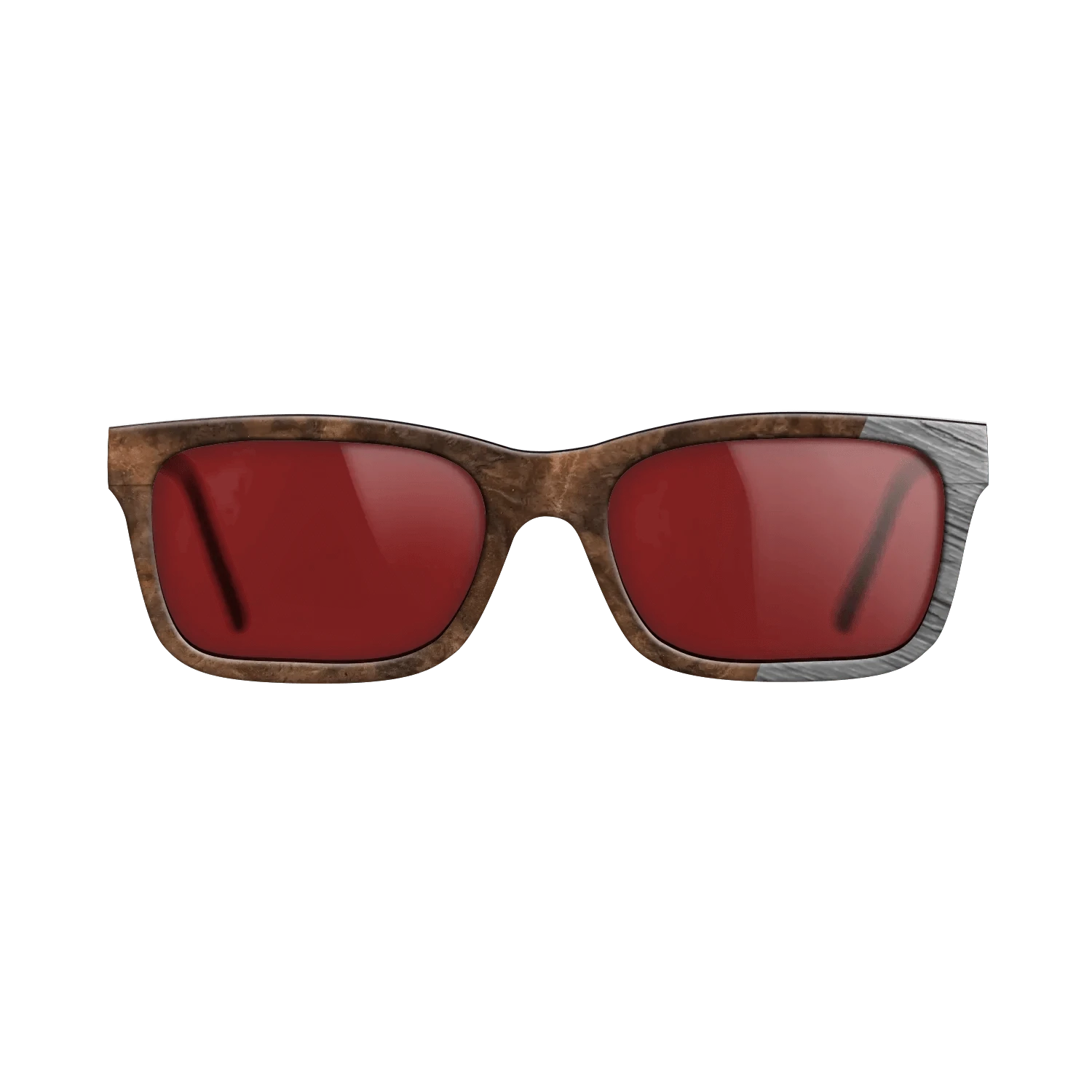 Walnut Burl,Poplar Dyed: Grey: Dicut - The Sage - Rectangle - SIRIS wood optic