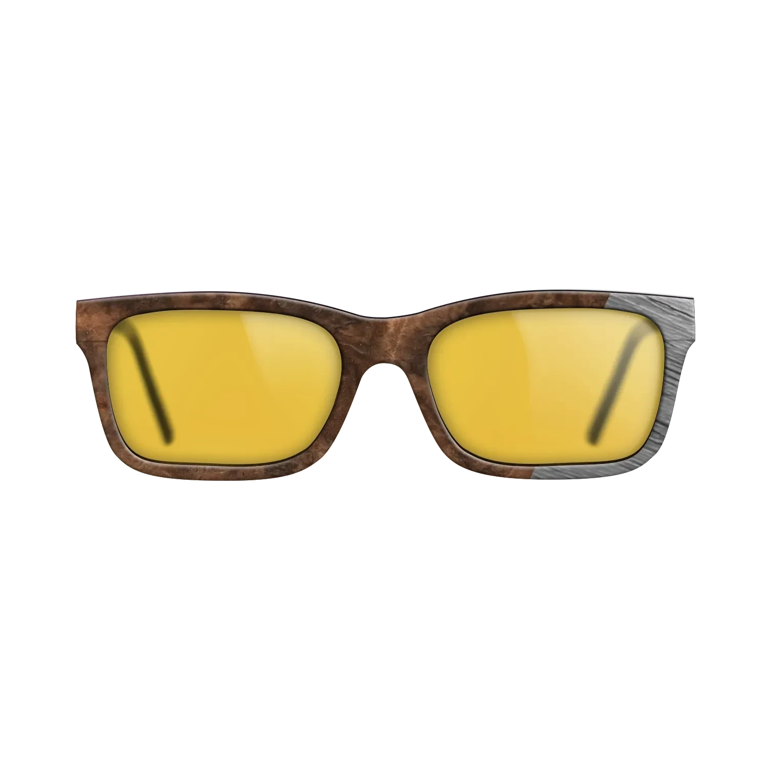 Walnut Burl,Poplar Dyed: Grey: Dicut - The Sage - Rectangle - SIRIS wood optic