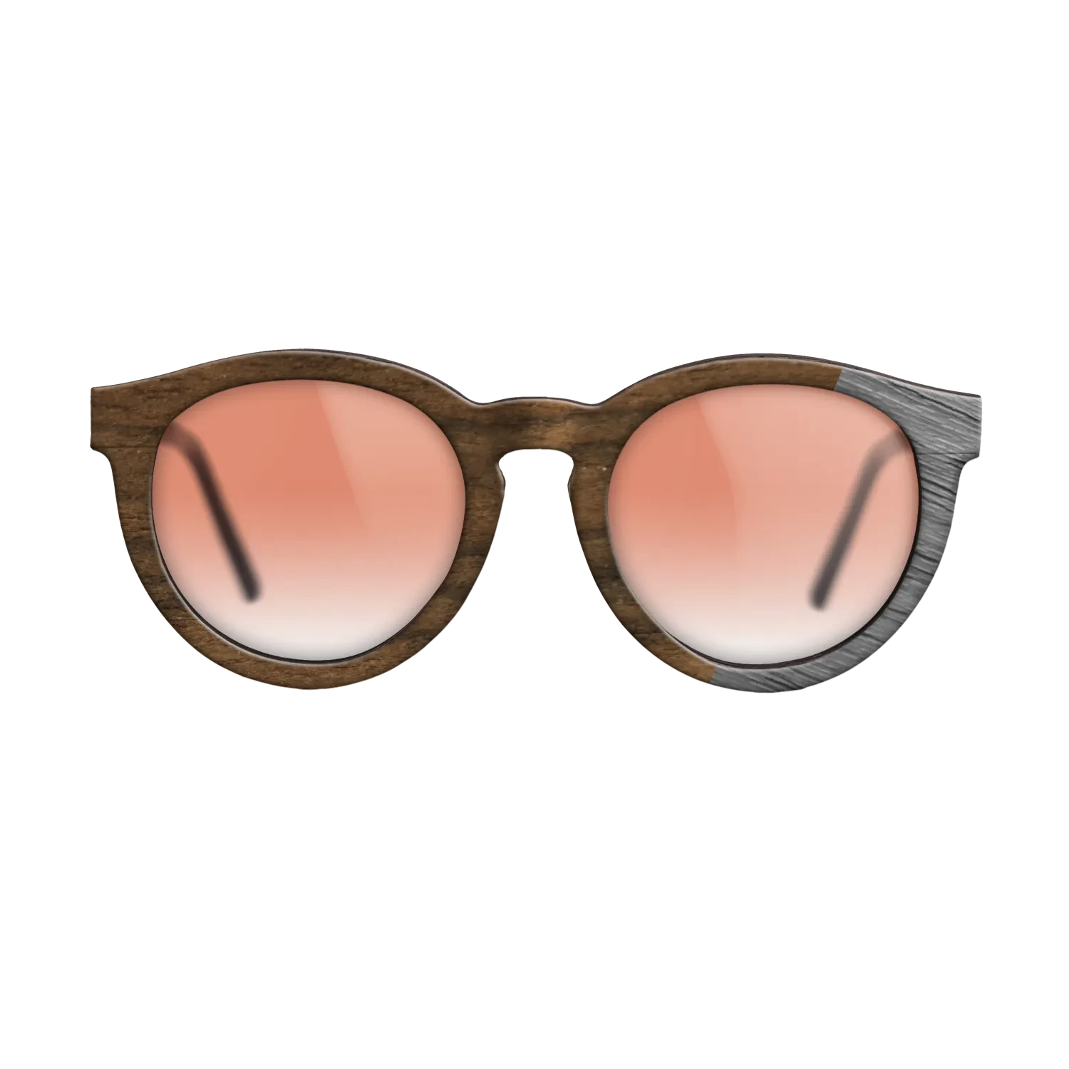 Ziricote Dark Quartered,Poplar Dyed: Grey: Dicut - The Rebel - Round - SIRIS wood optic