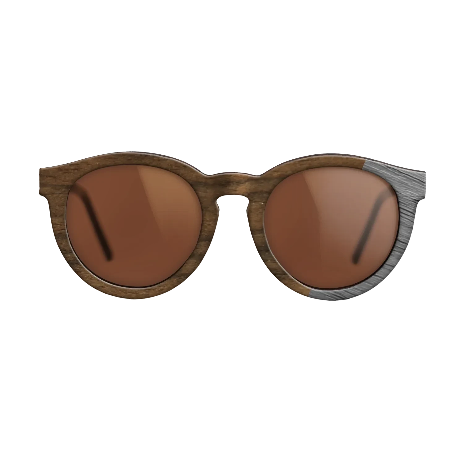Ziricote Dark Quartered,Poplar Dyed: Grey: Dicut - The Rebel - Round - SIRIS wood optic