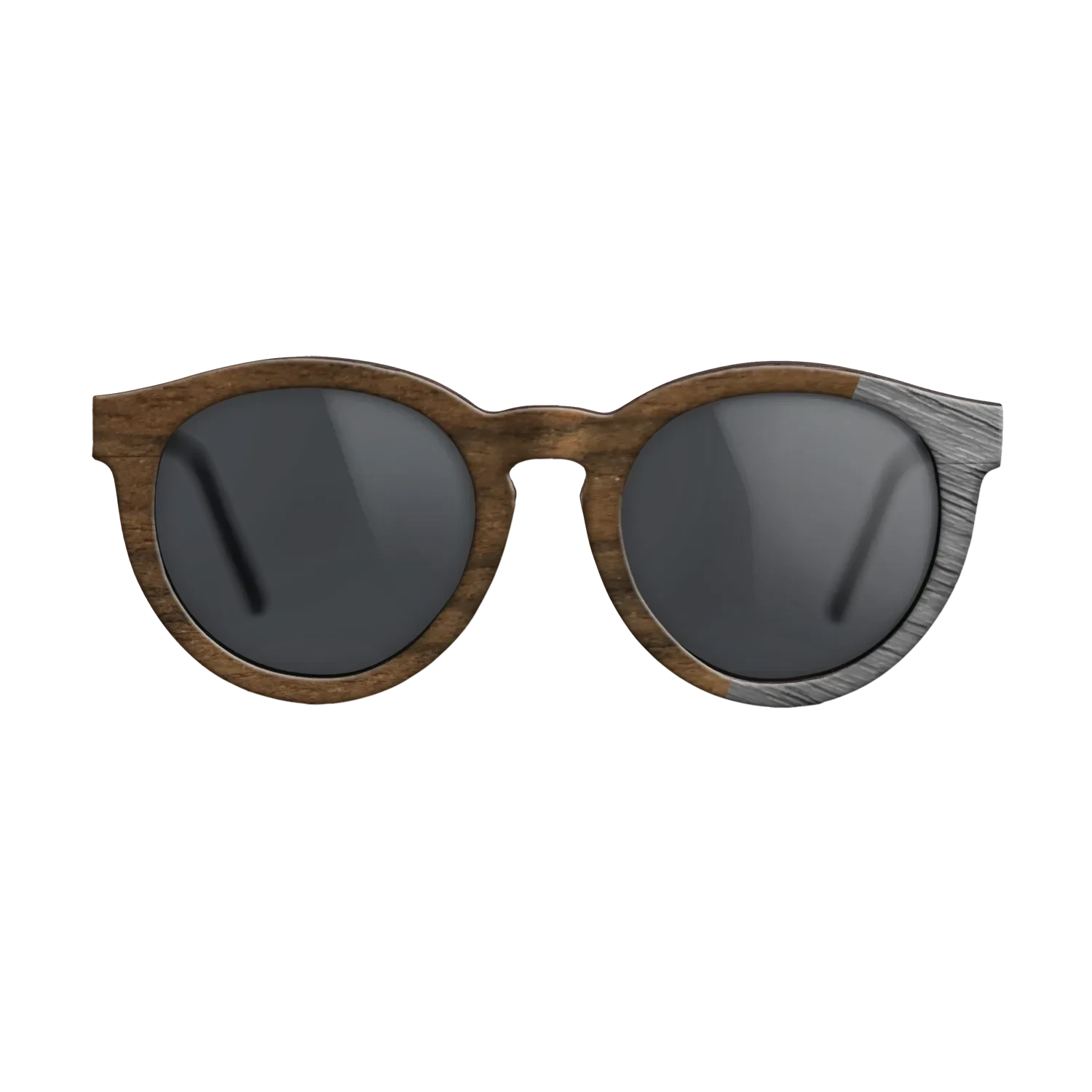 Ziricote Dark Quartered,Poplar Dyed: Grey: Dicut - The Rebel - Round - SIRIS wood optic