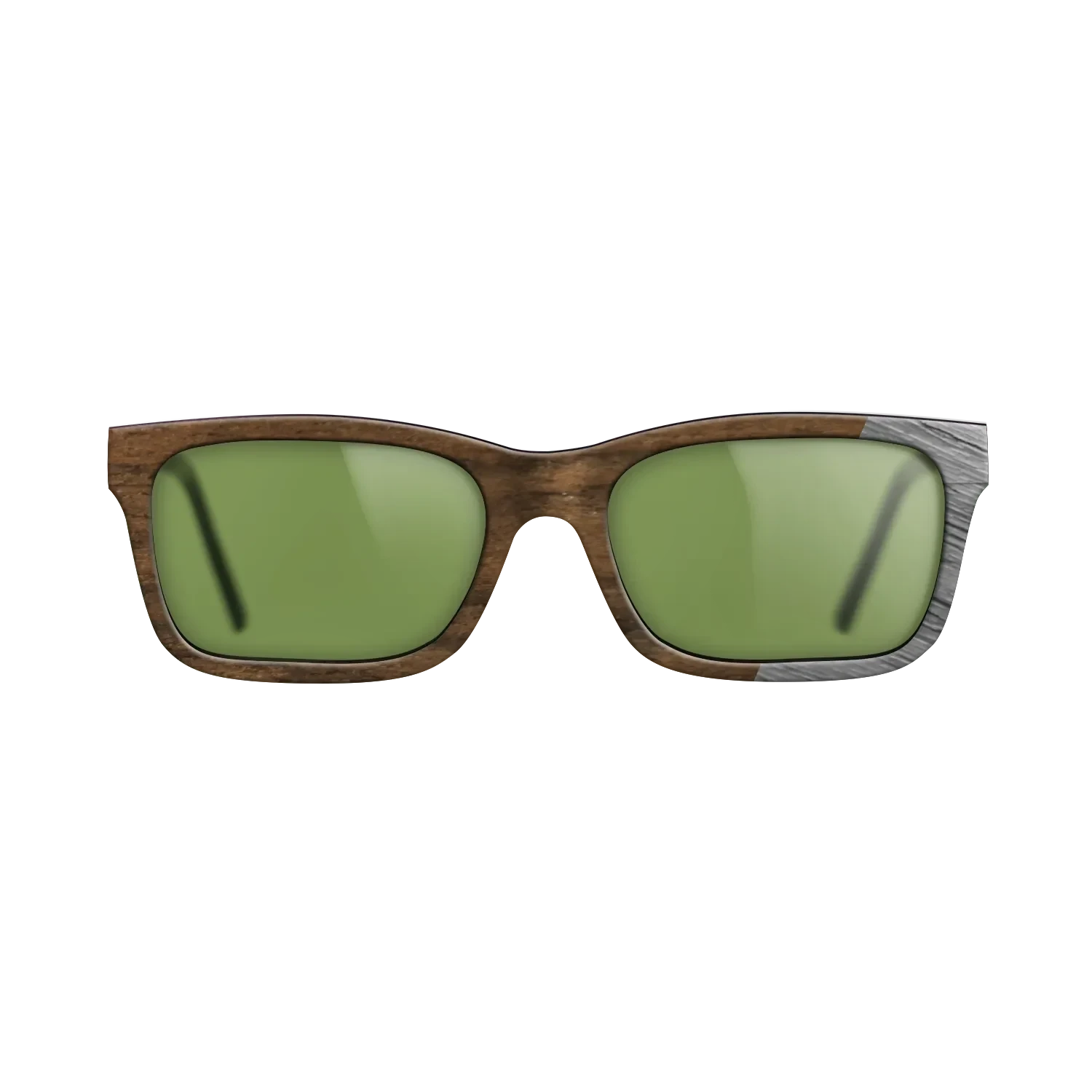 Ziricote Dark Quartered,Poplar Dyed: Grey: Dicut - The Sage - Rectangle - SIRIS wood optic