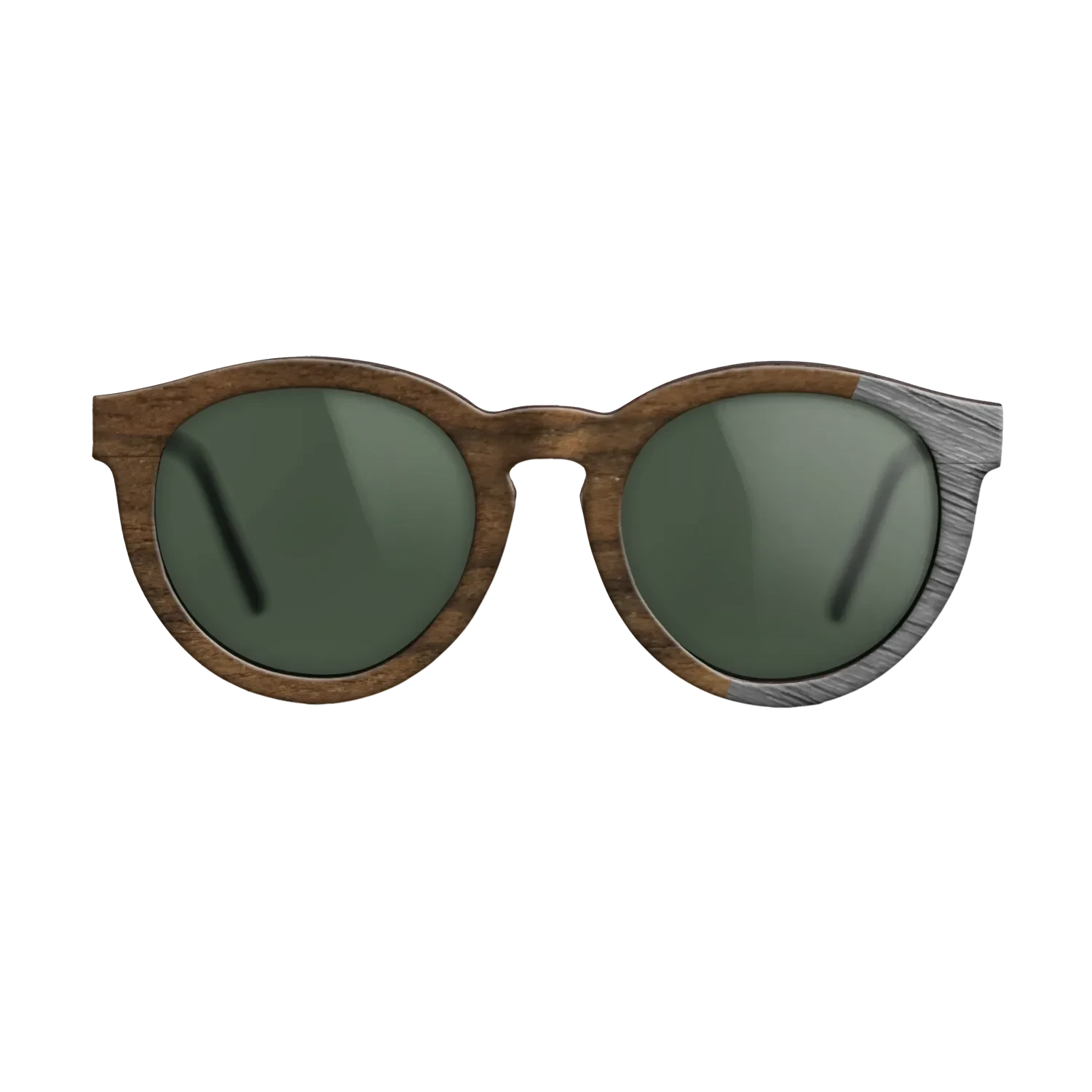 Ziricote Dark Quartered,Poplar Dyed: Grey: Dicut - The Rebel - Round - SIRIS wood optic