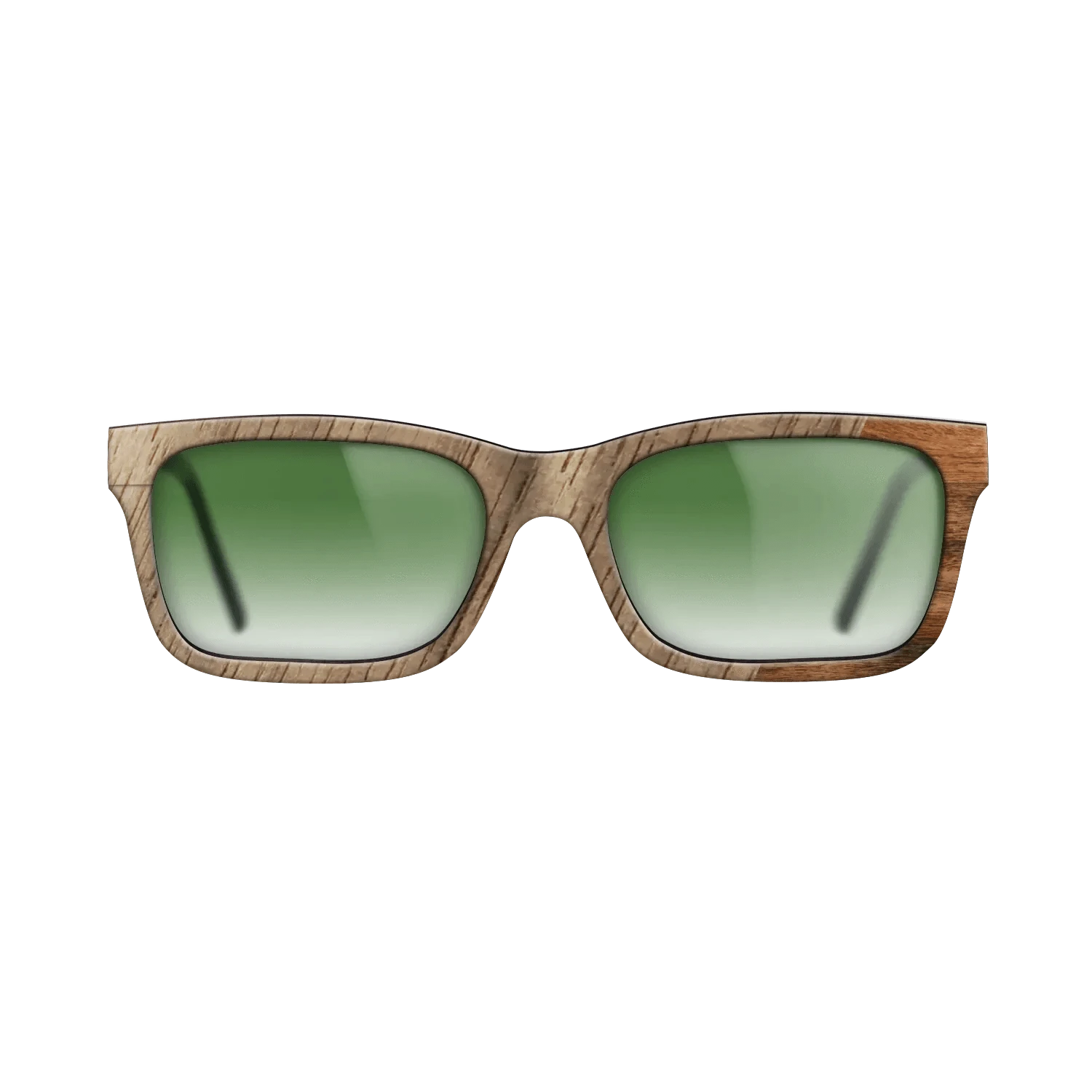 Walnut: Straight Grain,Santos Rosewood Light: Dicut - The Sage - Rectangle - SIRIS wood optic
