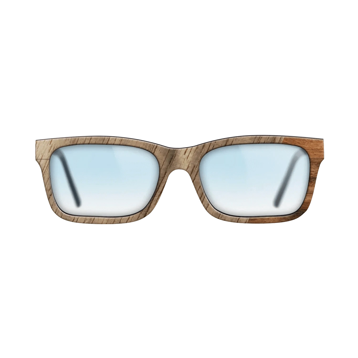 Walnut: Straight Grain,Santos Rosewood Light: Dicut - The Sage - Rectangle - SIRIS wood optic