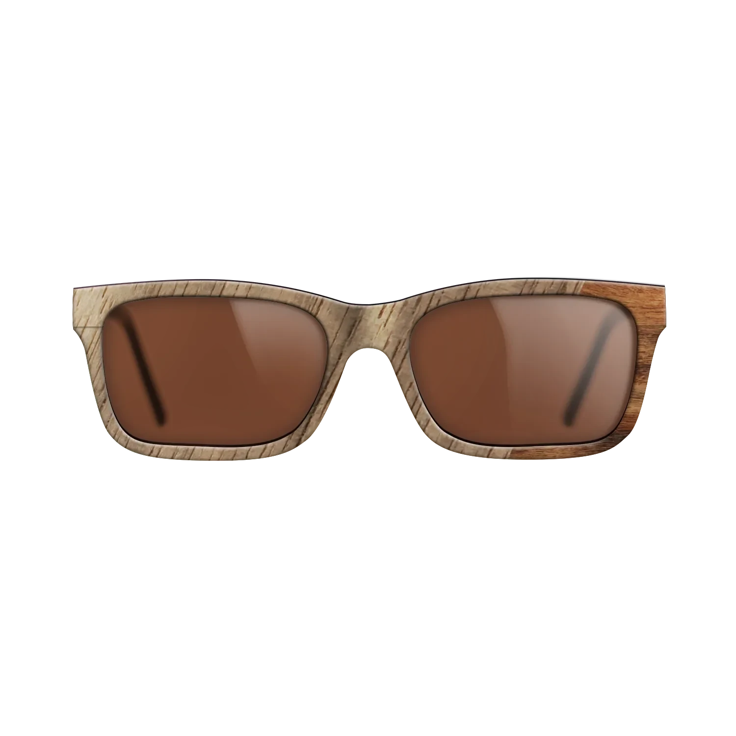 Walnut: Straight Grain,Santos Rosewood Light: Dicut - The Sage - Rectangle - SIRIS wood optic